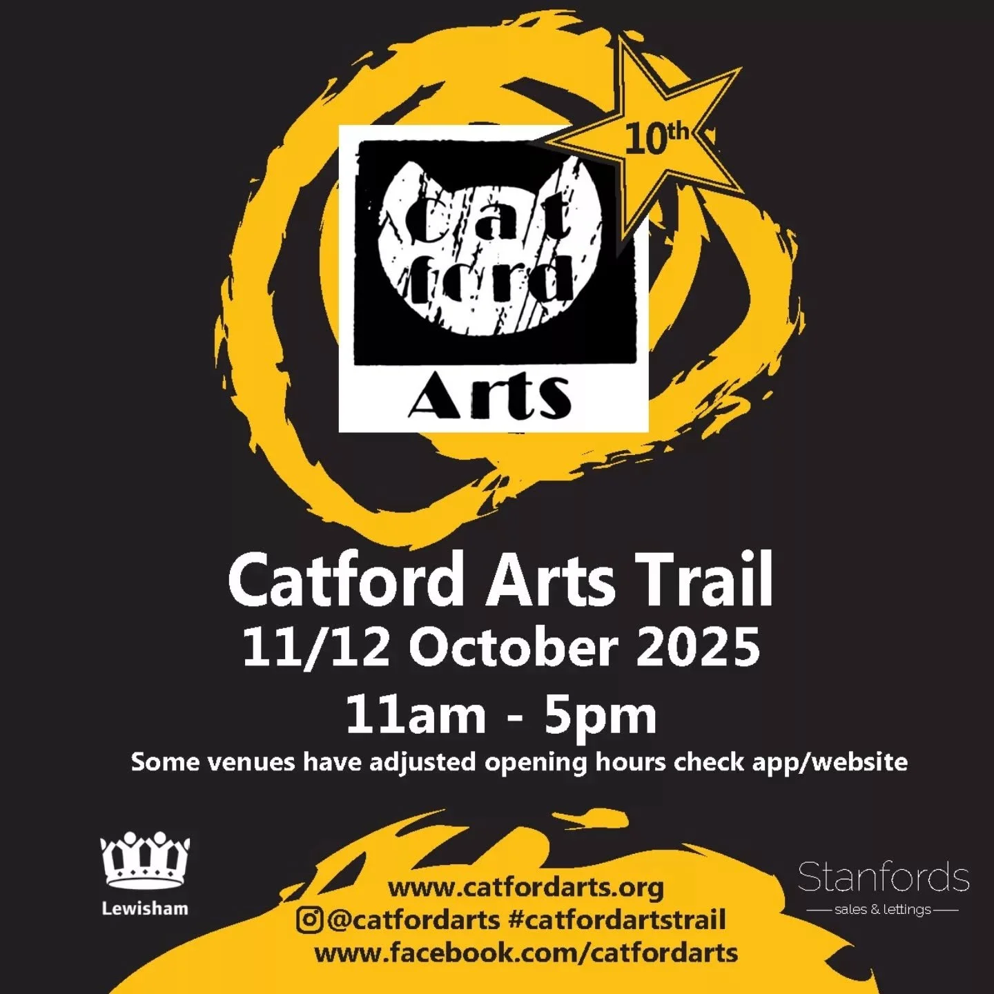 Tomorrow we open the doors at venue 7 on the catford arts trail. I'll be here with @alex_antonopoulou and @robertabonfield showing painting and textiles, and demonstrating how to weave on my loom. 🧶

Please join us.

Xx