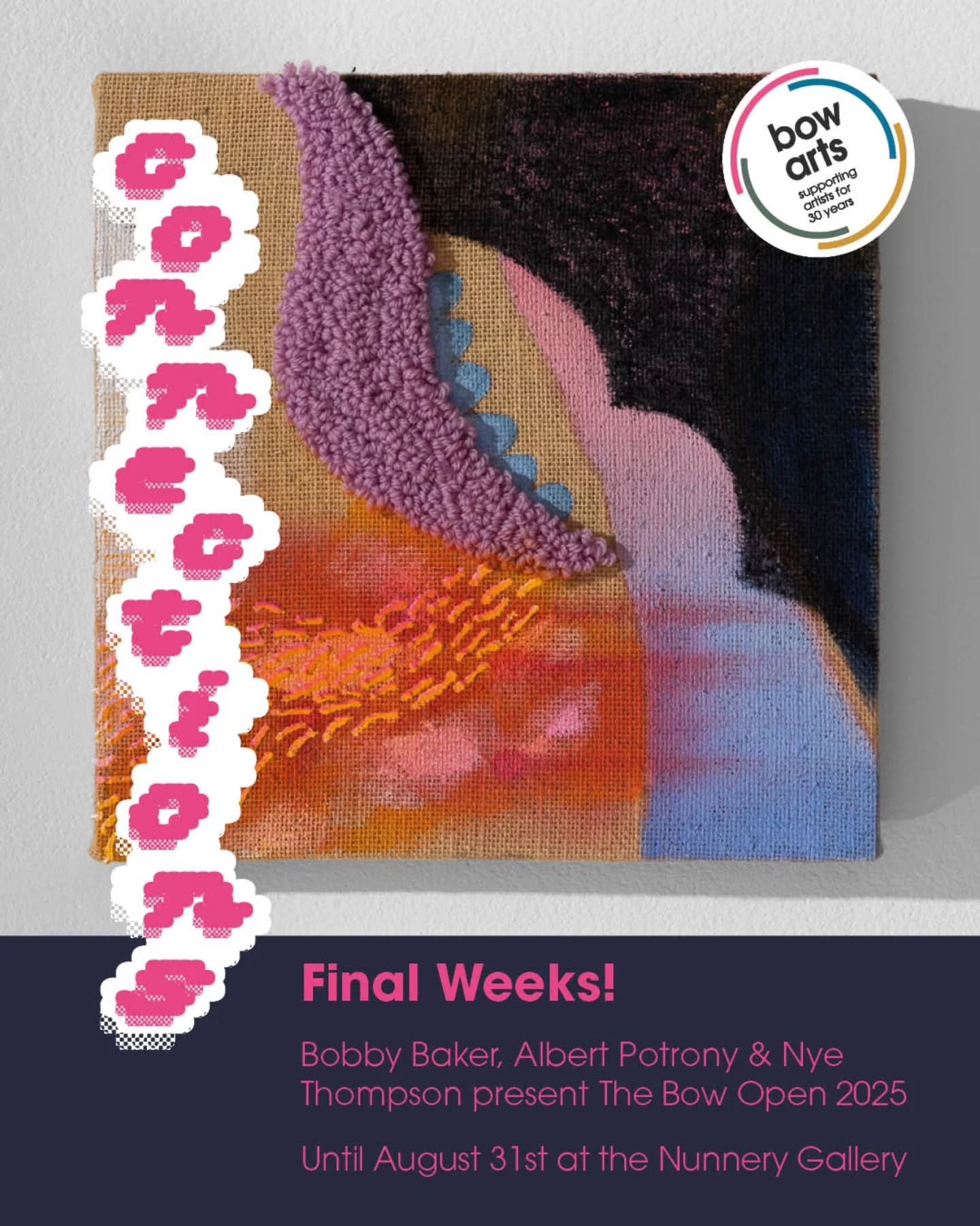 Last few weeks of this. Until 31st August.

Thanks to those who have already visited and for the lovely feedback. ❤️

@bowarts