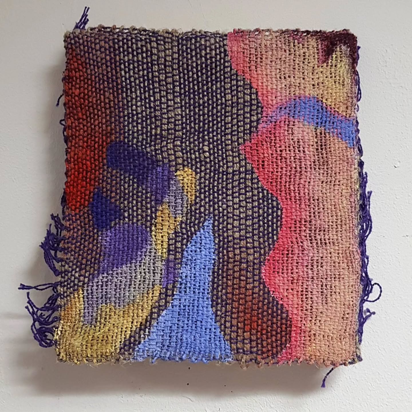 The bursary I got from a-n this year was to strengthen my practice, firstly by enhancing my weaving skills, but the other goal was finding new ways to experiment with combining weaving and painting. Over the next while I'll share more of my works in 