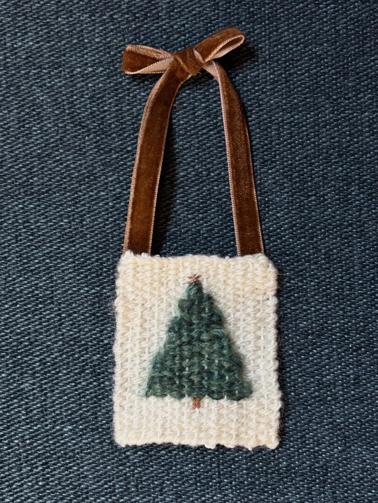 ornament making over here. sometimes with Christmas movies on in the background. it may be early for some, but you gotta do what you gotta do, right?? these handwoven cuties are headed for Firefly Market, Nov 8 &amp; 9 at the DuPage County Fairground