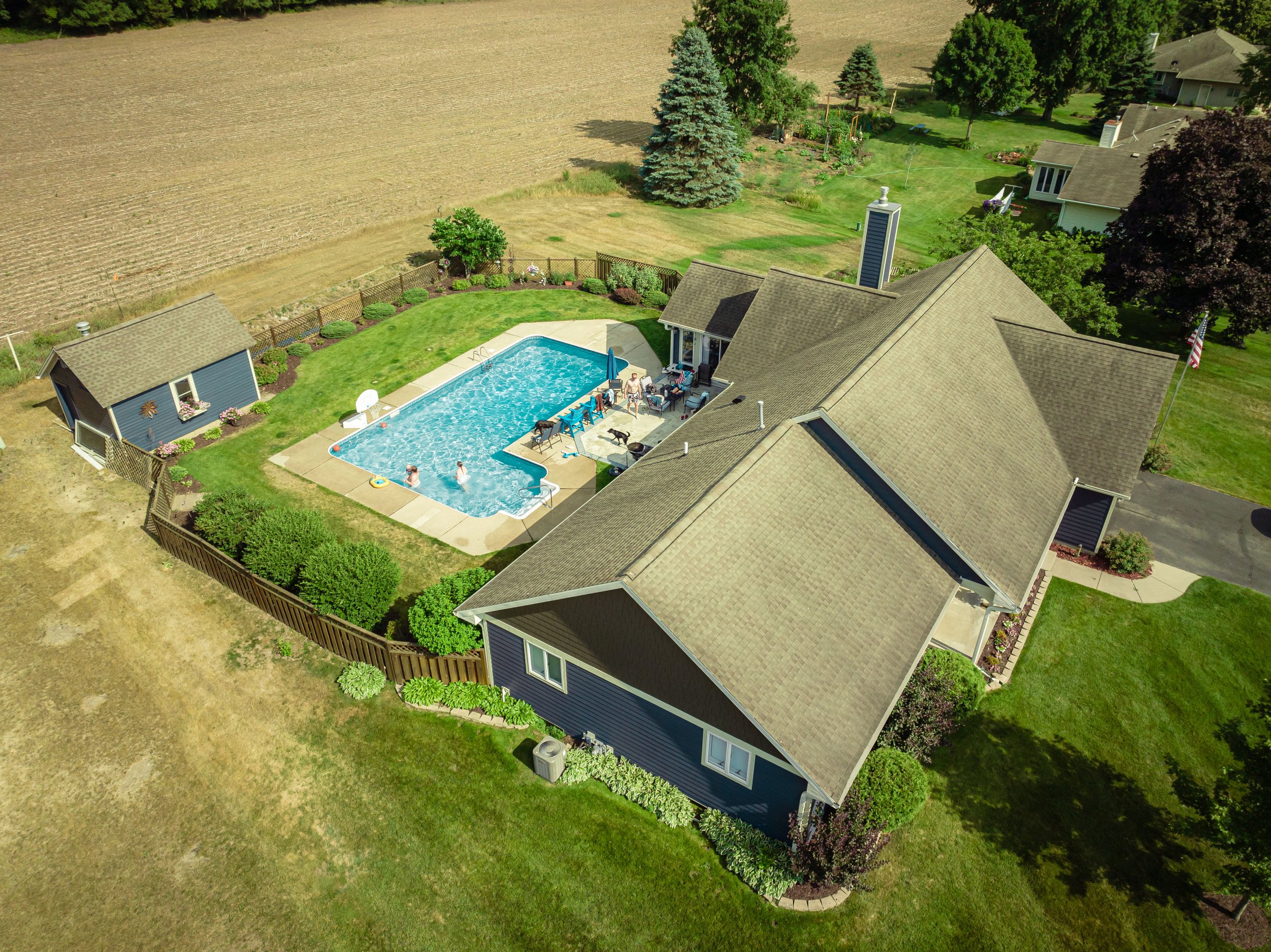 Pool and shed - Sauk City, Wisconsin