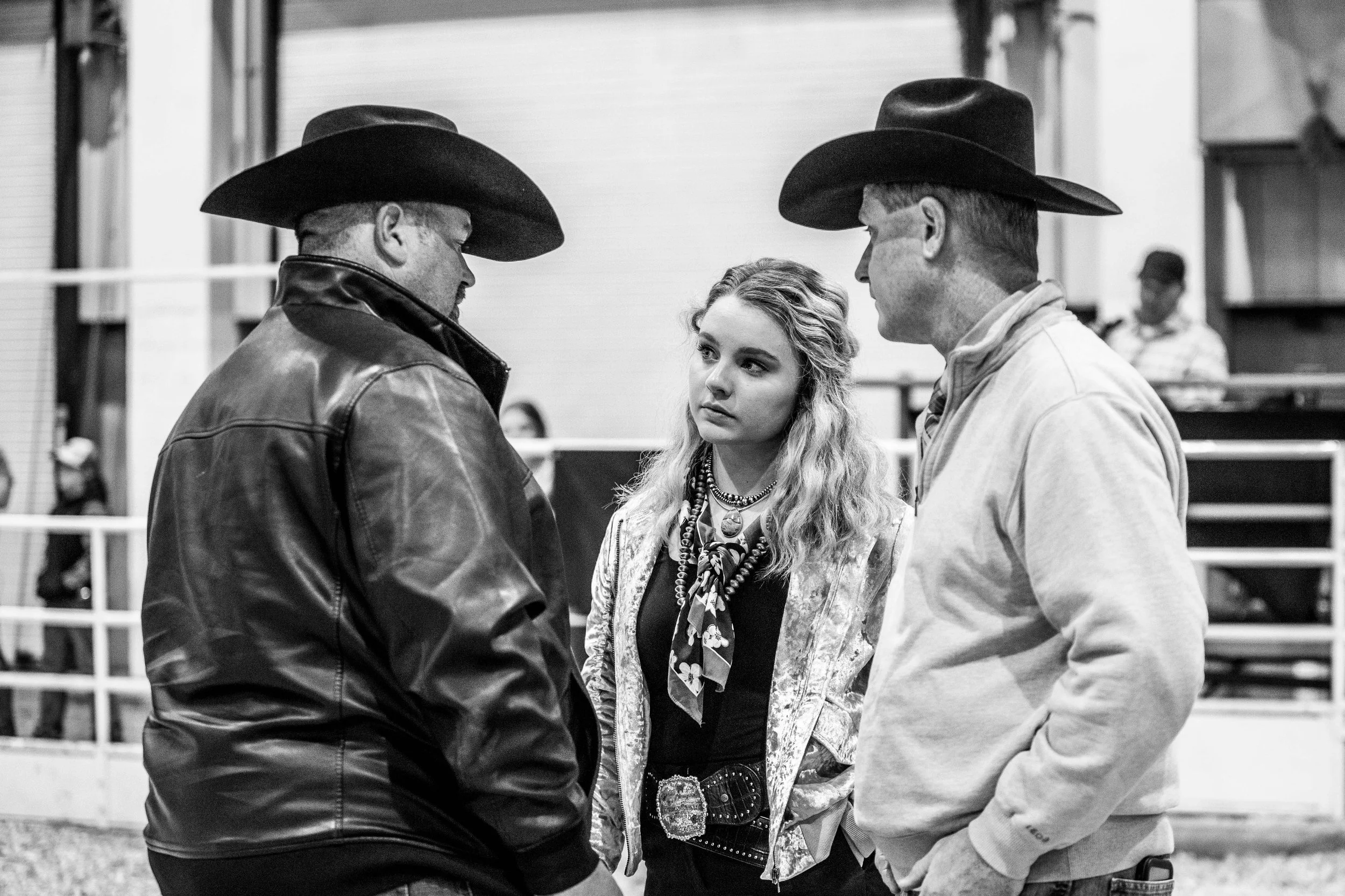 Judges of the Mid-American Stock Show talking in a group
