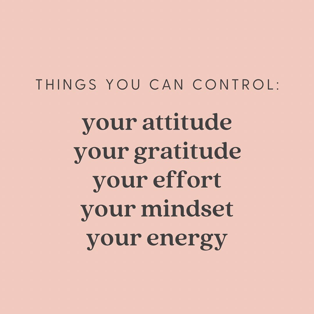 Something I&rsquo;ve been working on lately - controlling what I can and letting go of the rest. As a business owner, it&rsquo;s even more important to be flexible and adapt to new changes.

To anyone having a rough start to the week, you got this! ?
