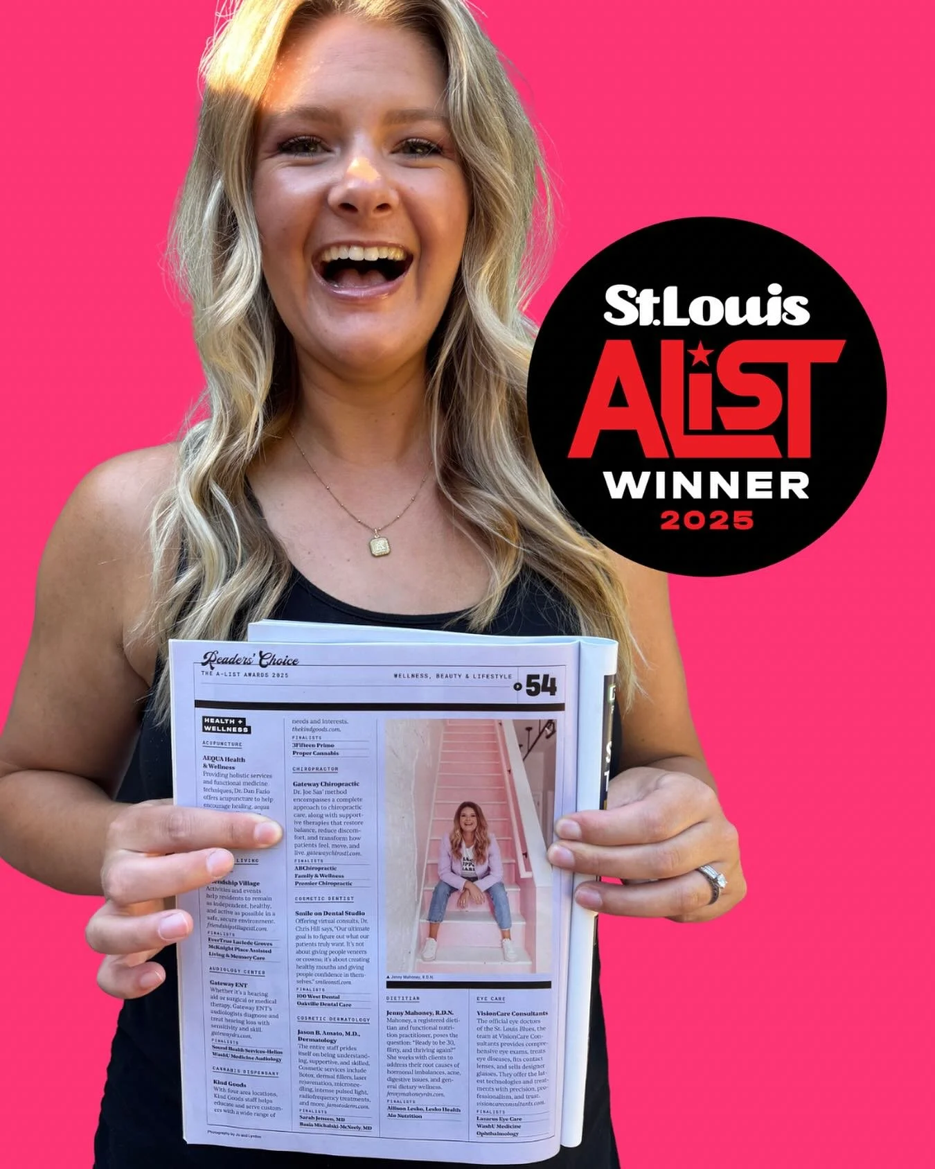 Hey look Ma, I made it! 🤩

SO excited &amp; honored to finally announce that I was voted St. Louis&rsquo; FAVORITE DIETITIAN in @stlouismag 2025 A-List Awards! 🤭

THANK YOU to everyone who voted! Your support means the world to me! 💕