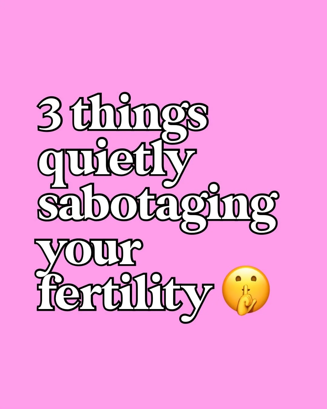 Incidentally, these 3 things that sabotage fertility also happen to be 3 things that fertility clinics often miss in treatment.

We can&rsquo;t ignore the role that the gut, immune system, cellular metabolism, and environmental toxins play in fertili