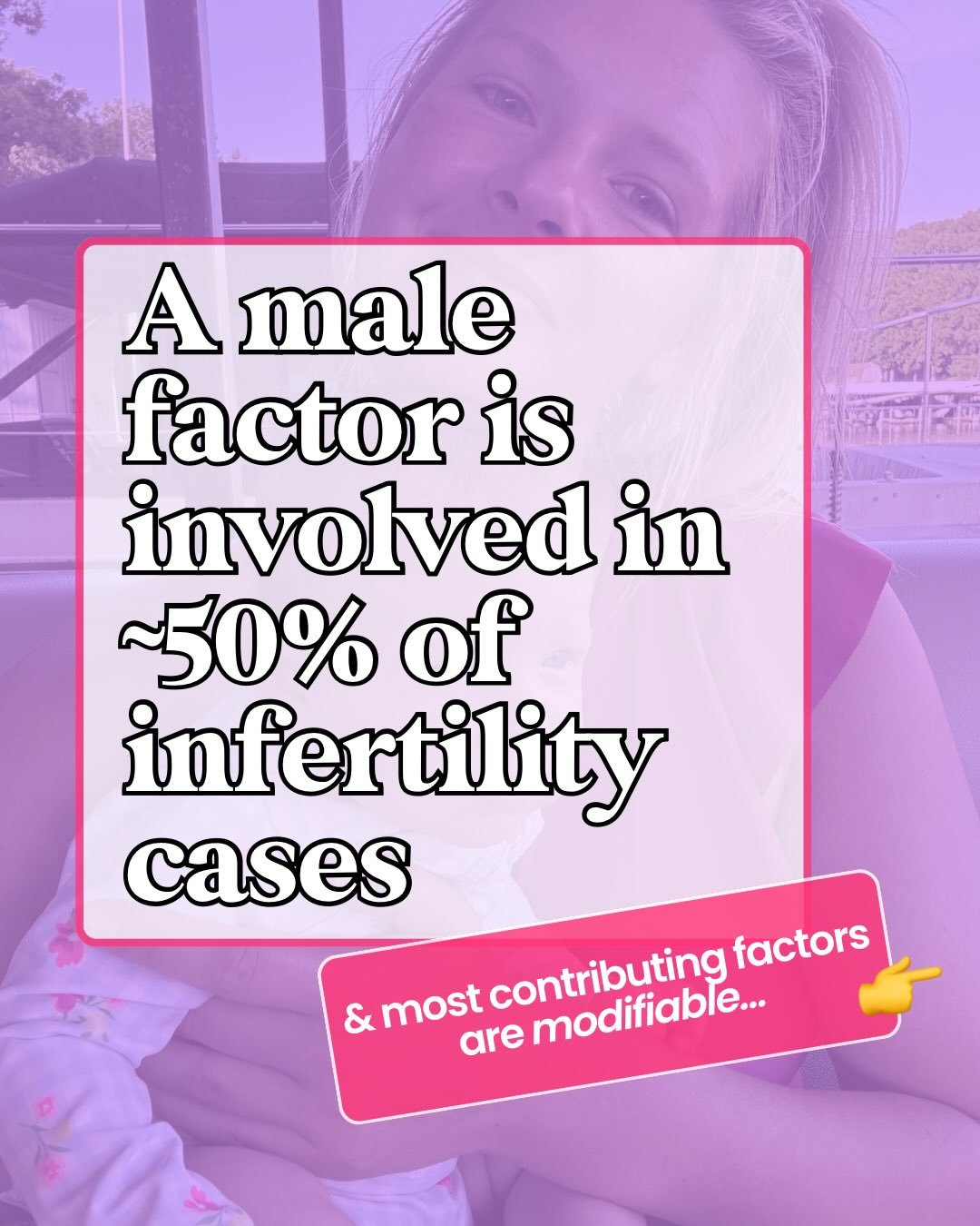 A male factor contributes to nearly 50% of fertility struggles&hellip;

Yet so many couples spend months (or years) focusing almost exclusively on the woman.

Many of the women I work with have had basic fertility labs completed through their doctor&