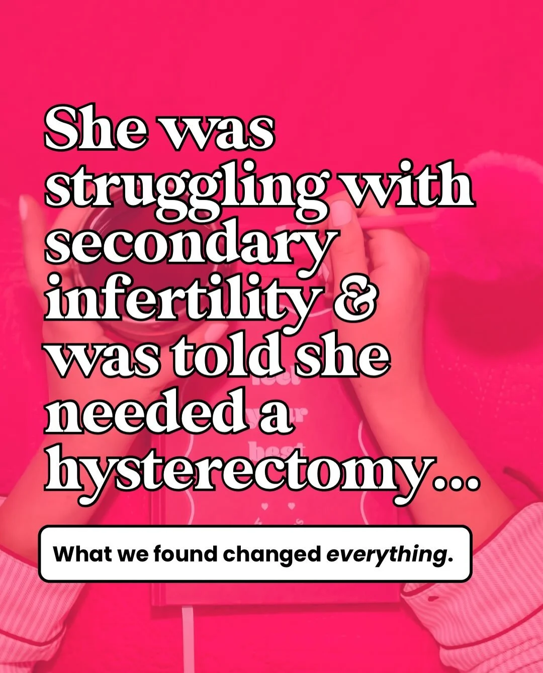 Comment or DM me FERTILE and I&rsquo;ll share more about how we can work together to uncover potential root causes and support your fertility naturally. 

When Holly first came to me, she&rsquo;d spent 2 years trying to conceive her second child.

Sh