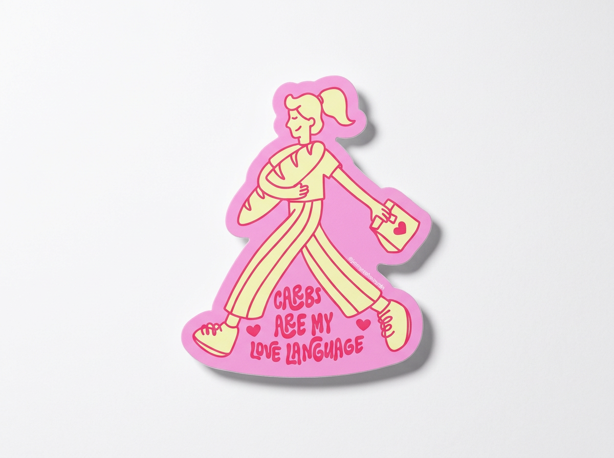 'Carbs Are My Love Language' Sticker