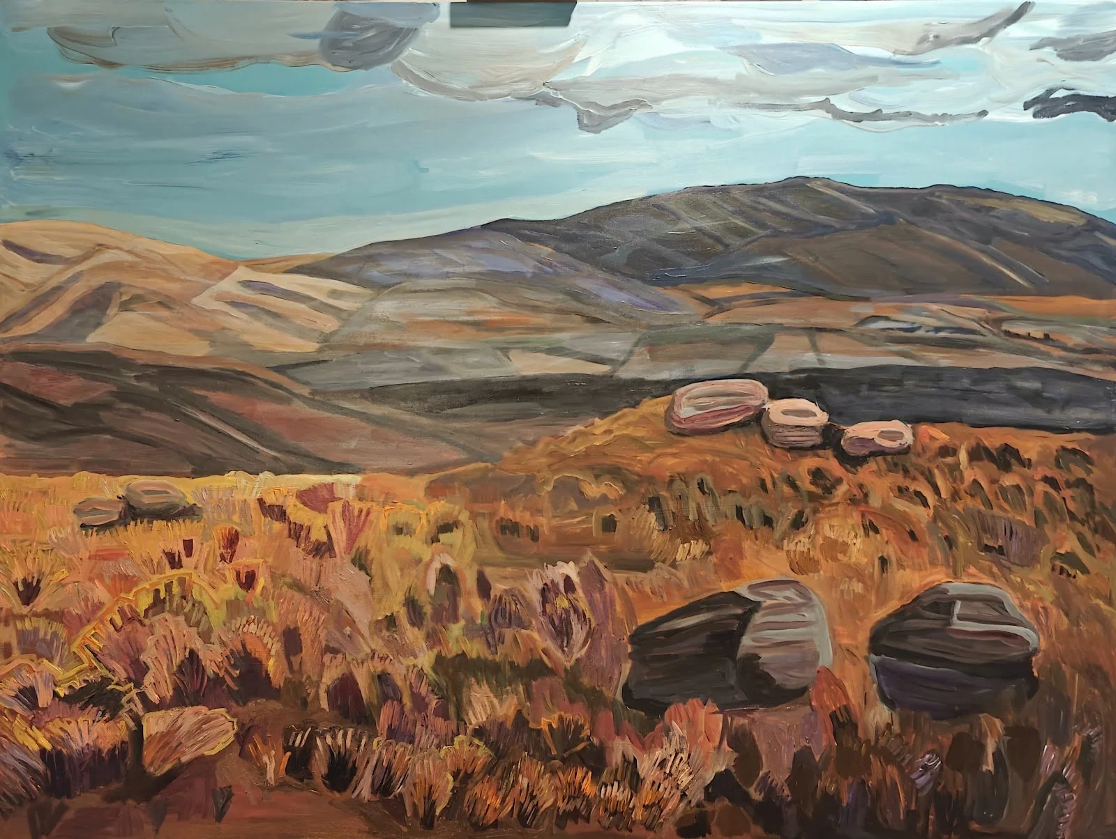 Katie Robinson - "Summer Thyme" - Acrylic on canvas - 123cm x 94cm - $1895