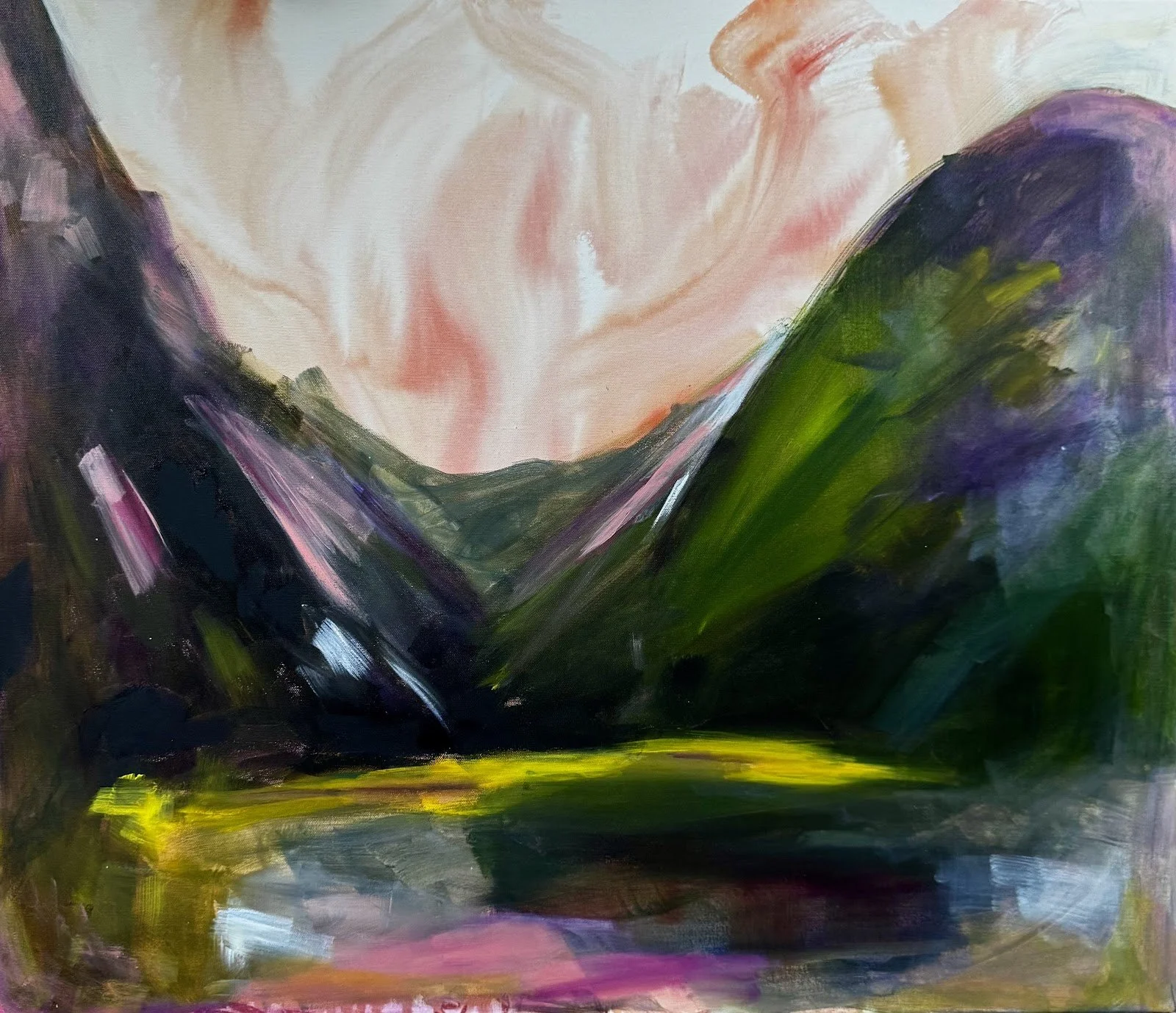 Melissa Broadbent - "Along the Dart" - Acrylic on hand-stretched canvas  - 71cm x 83cm  - $1450