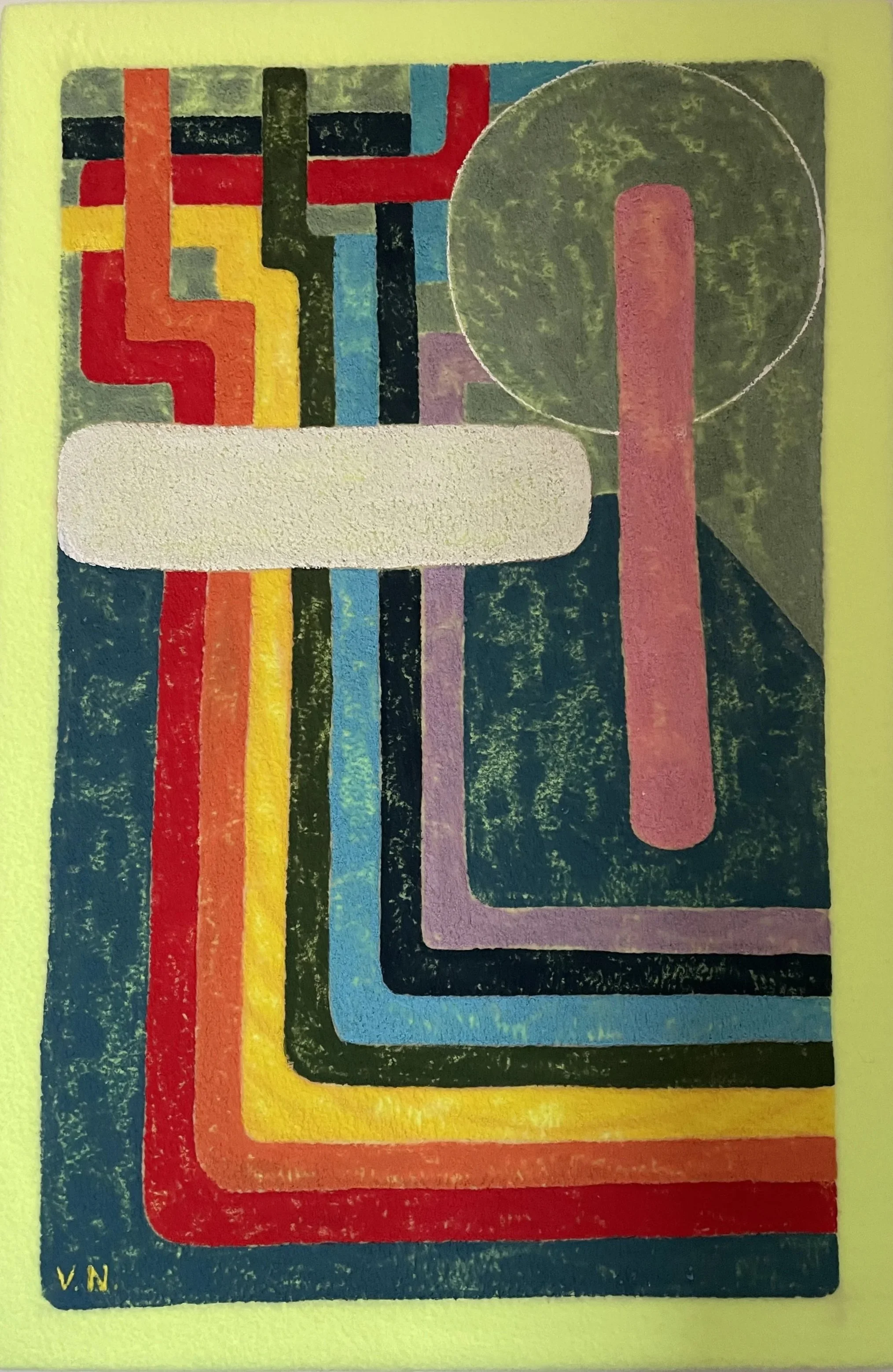 Victoria Naboka - "Upward Roots" - Acrylic, fleece on canvas   - 40 x 60 cm - $380