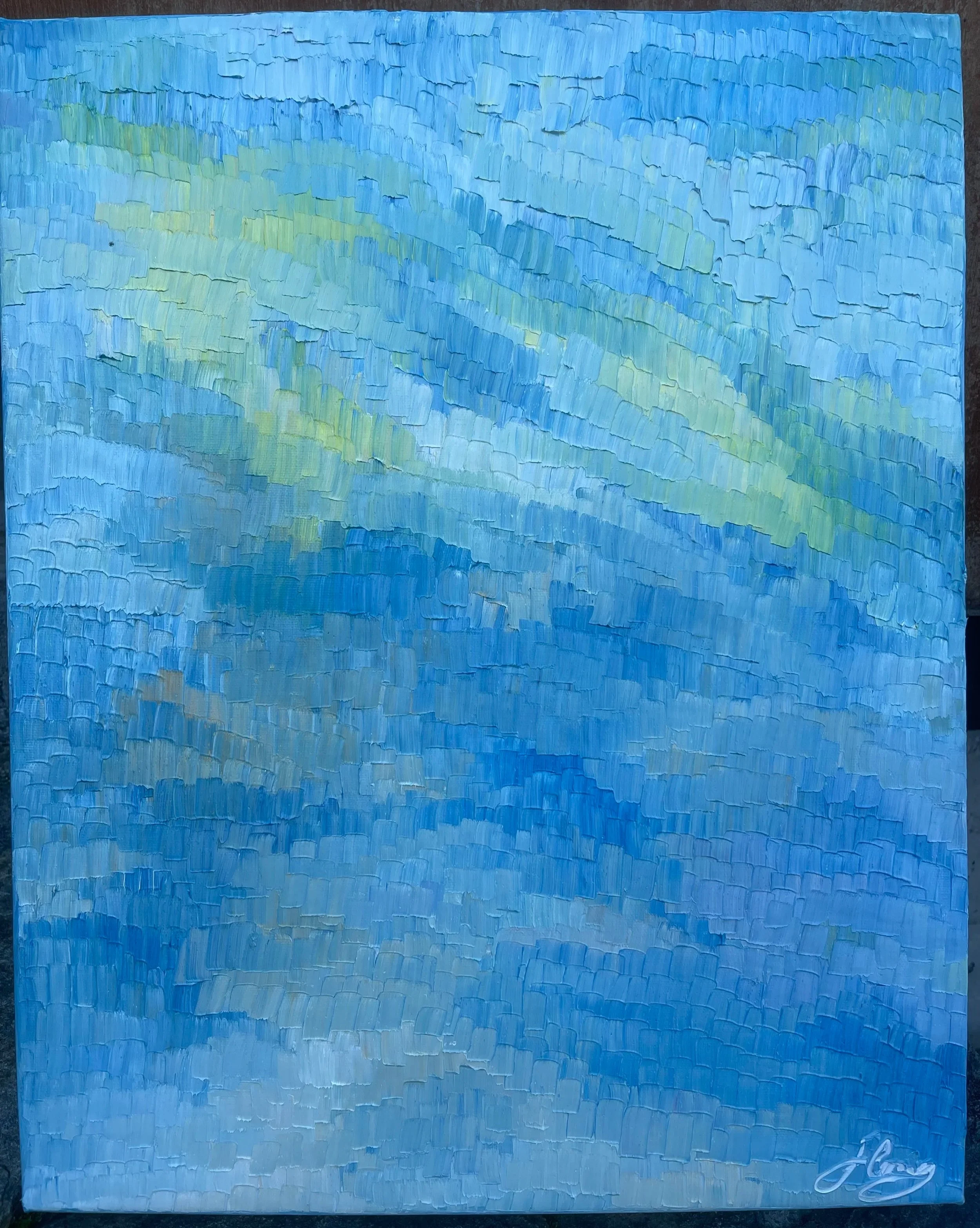 Sophie Craig - "Coastal water 2" - Oil on canvas - 40 x 50 cm - $390
