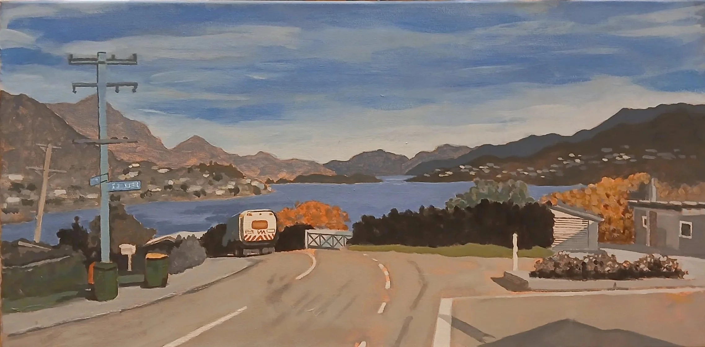 Greg McDowell - "Stewart and Birse" -Acrylic on canvas  - 60x30 cm  - $300