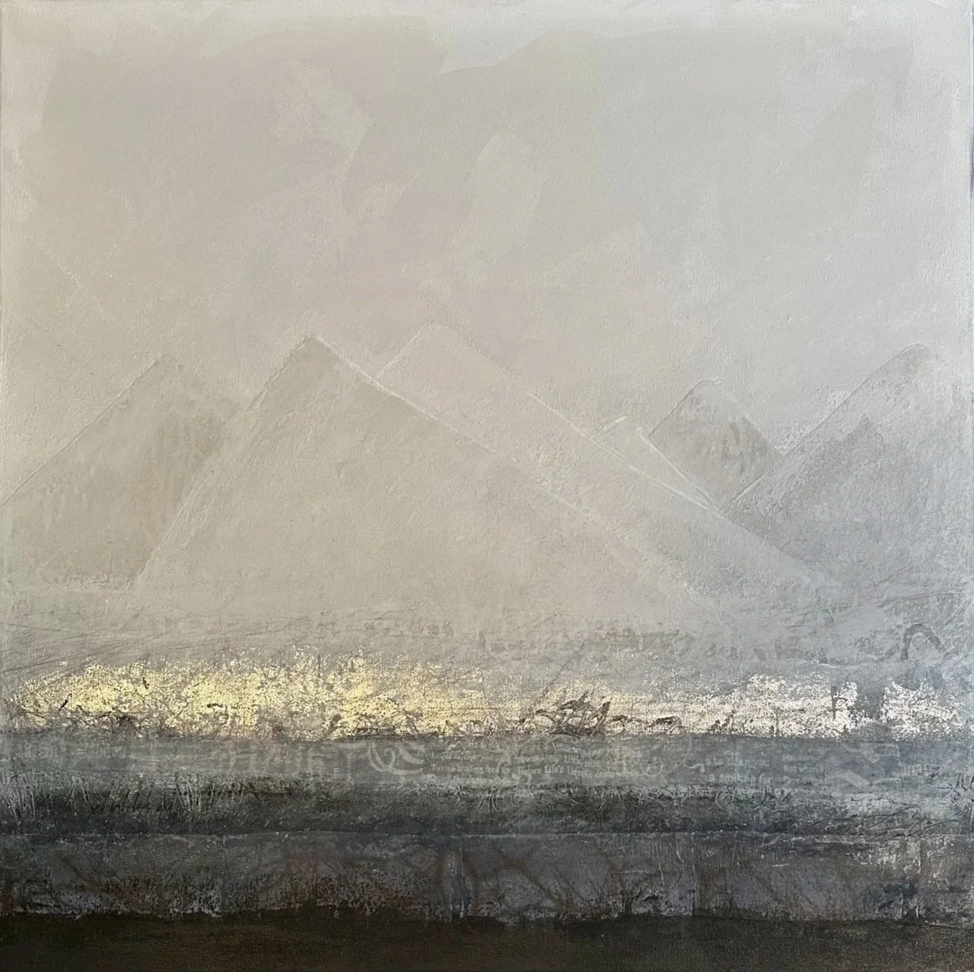 Emma Carter - "Grey Matter" - Mixed Media - 76cm x 76cm - $3500