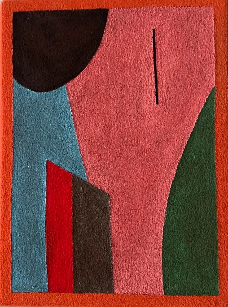Victoria Naboka - "Superiority and Bias" - 	Acrylic, fleece, upcyckled frame - 40cm x 30cm - $180