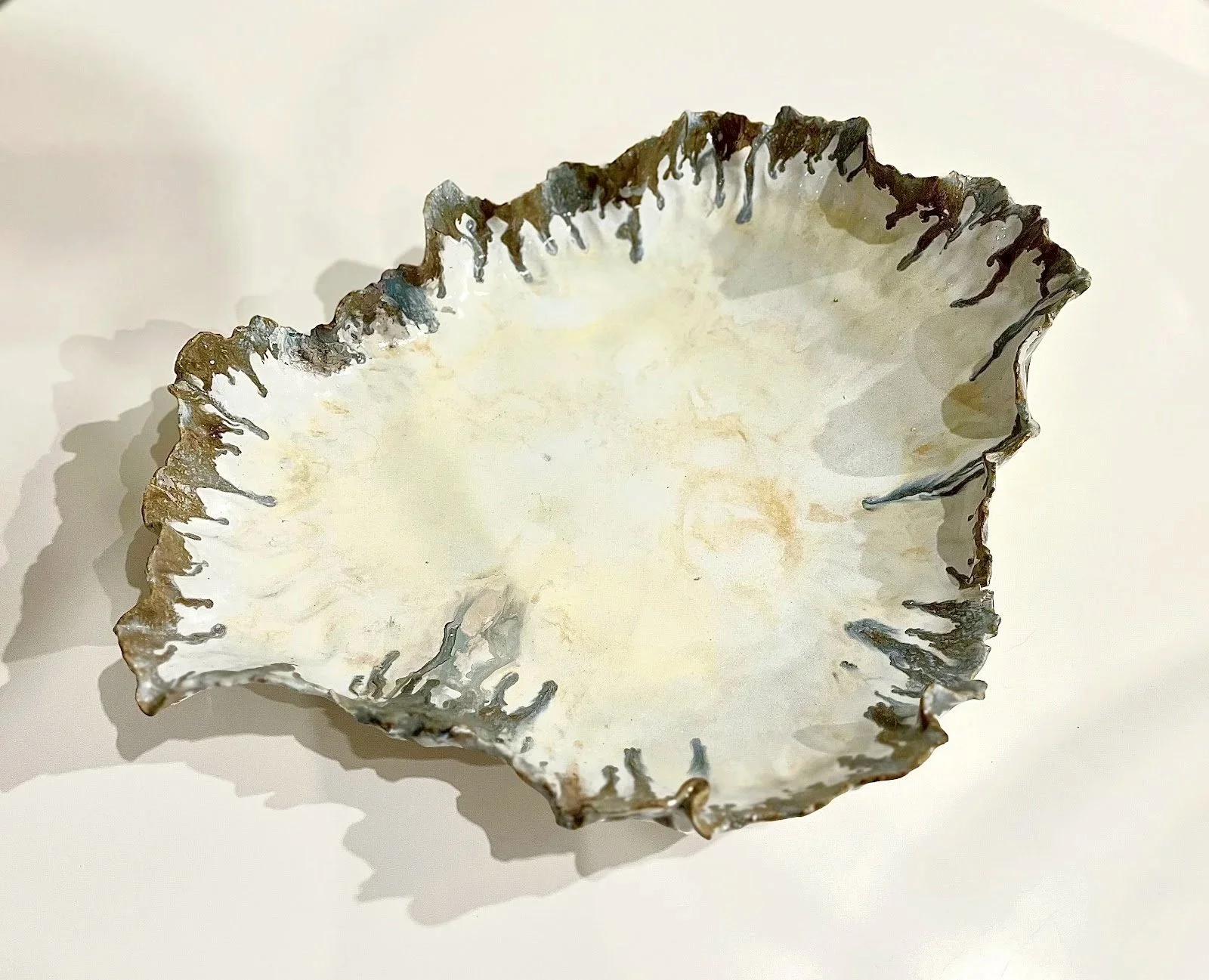 Bev Bradford- "Mountain’s Edge" - Ceramic sculpture with non food safe glaze  - 40cm x 30cm x 10cm - $400