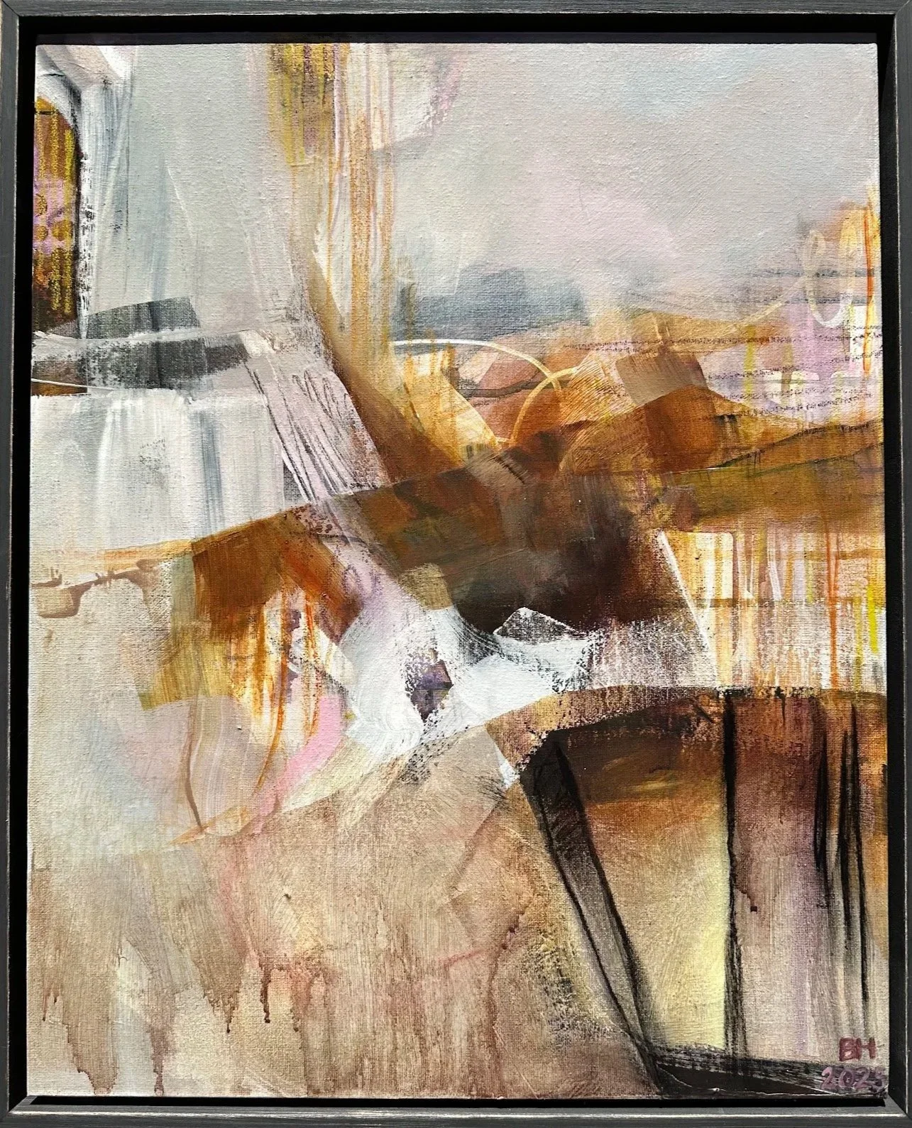 Barbara Hay - "Its fragile facade still perfect" - Mixed Media, Acrylic paint  - 54cm x 44cm  - $1900