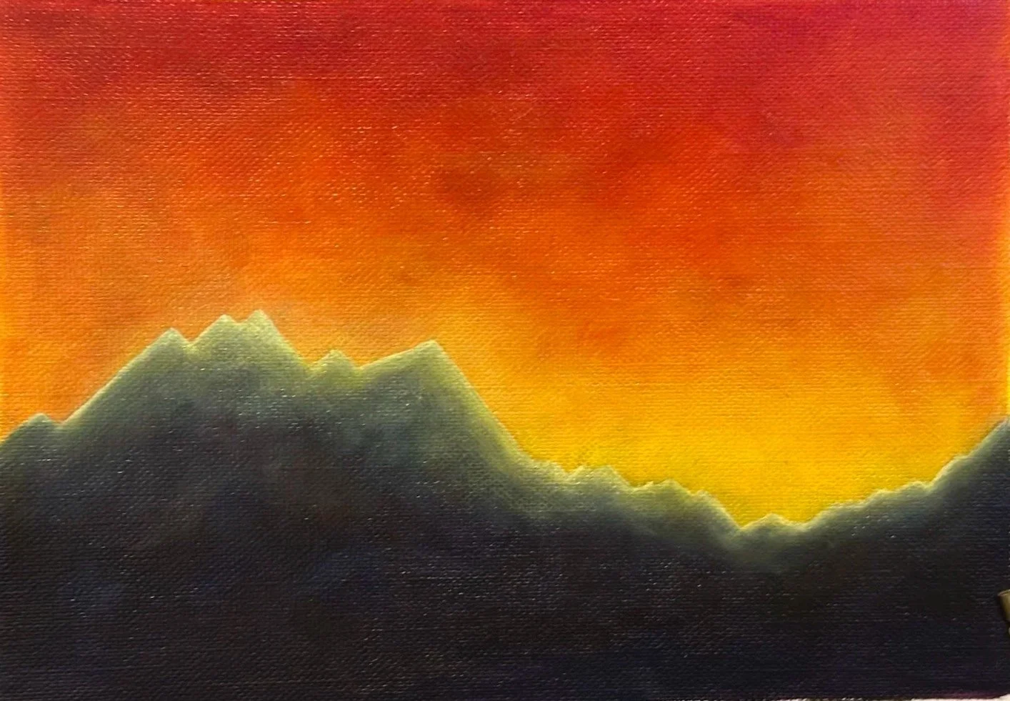 Gabrielle Coppola - "I See Fire" - Oil on Canvas - 15cm x 21cm - $215