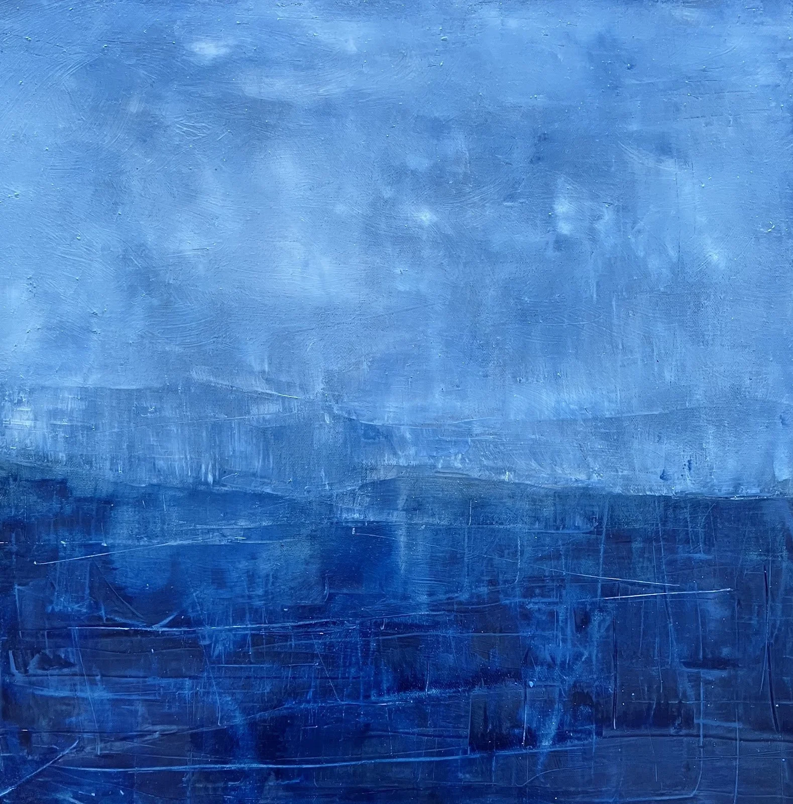 Joeke De Vries - "Winter horizon" - Oils and medium on canvas - 50cm x 50cm - $550