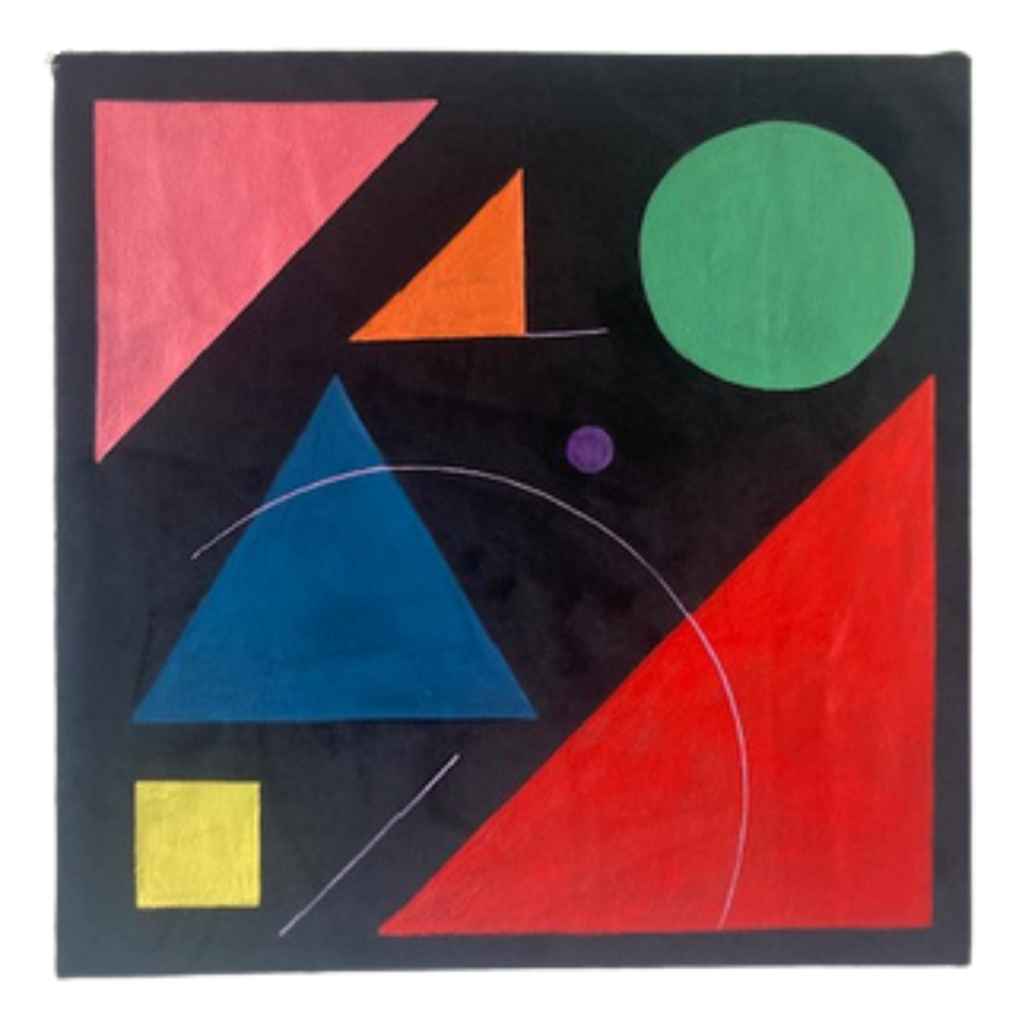 Victoria Naboka - Vibrant Black - Acrylic on Velvet - 40cm x 40cm - $650