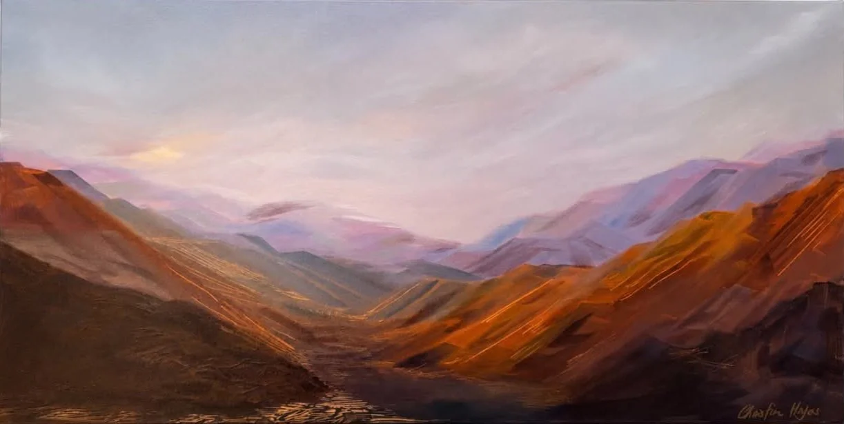 Christine Hayes - "Te Kitenga (The Seeing)" - Oil on canvas  - 76cm x 50cm  - $2500