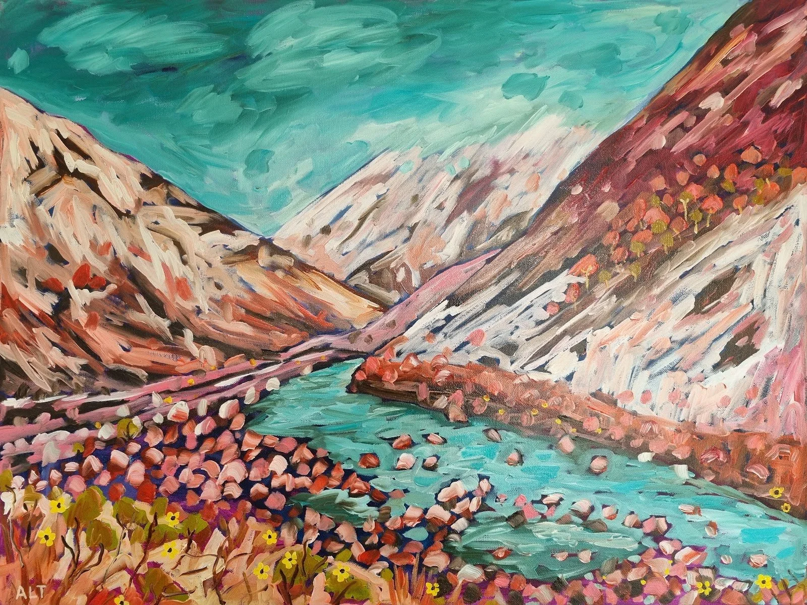 Amber Timpany - "Hooker Valley" - Oil - 60cm x 75cm - $850