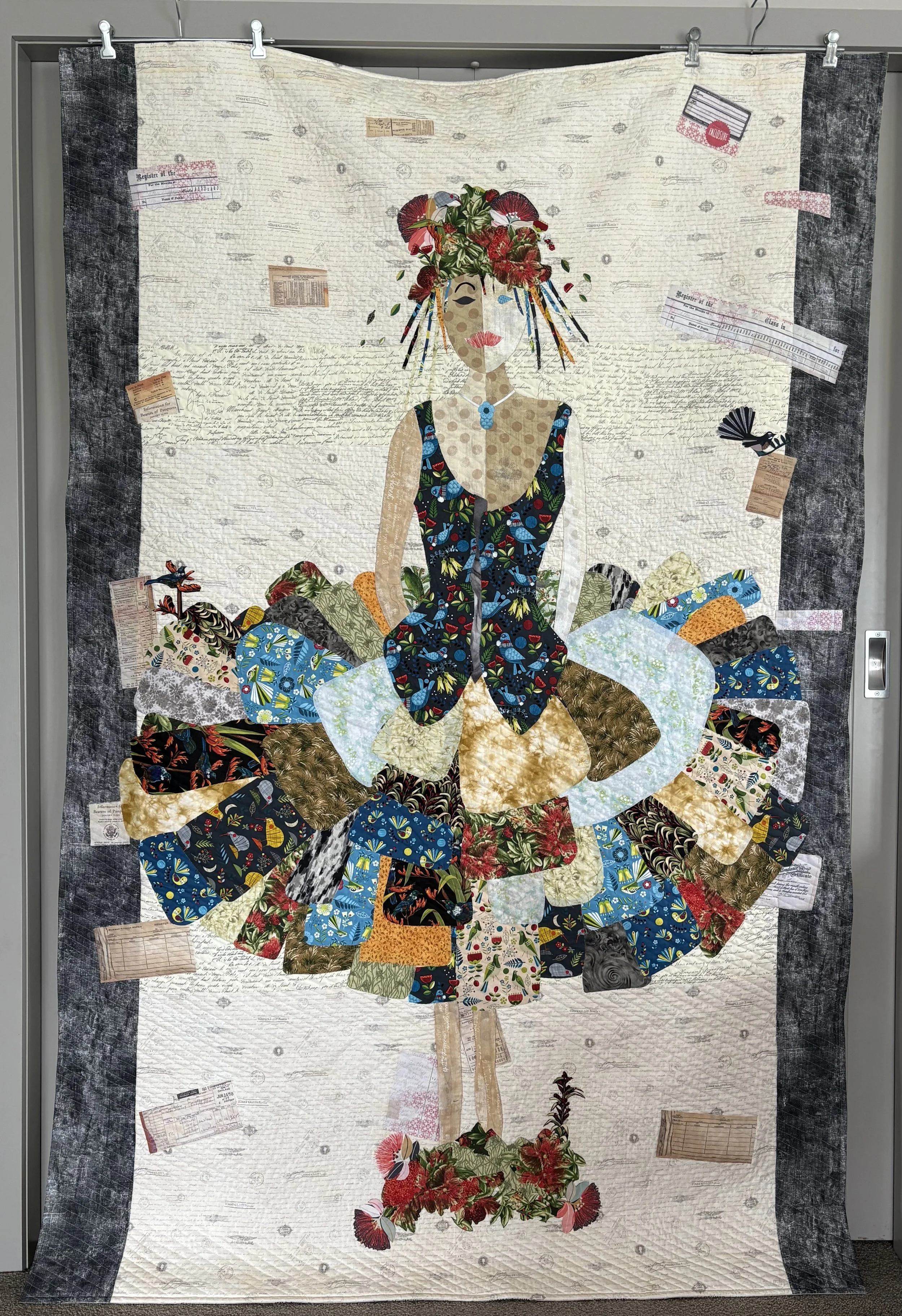 Jude Grace-Dillon - Laura Heine’s The Dress - 2024 - Fabric, batting, stitch - 2.0 m × 1.33 m - $1500