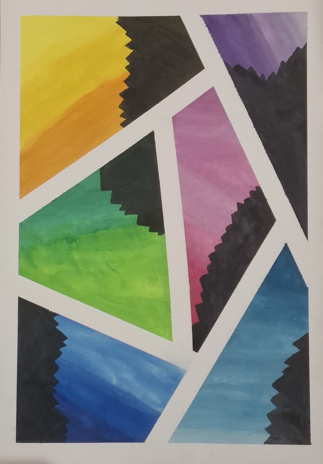June Baker - "Memories shattered" - Watercolour - 40cm x 30cm - $150