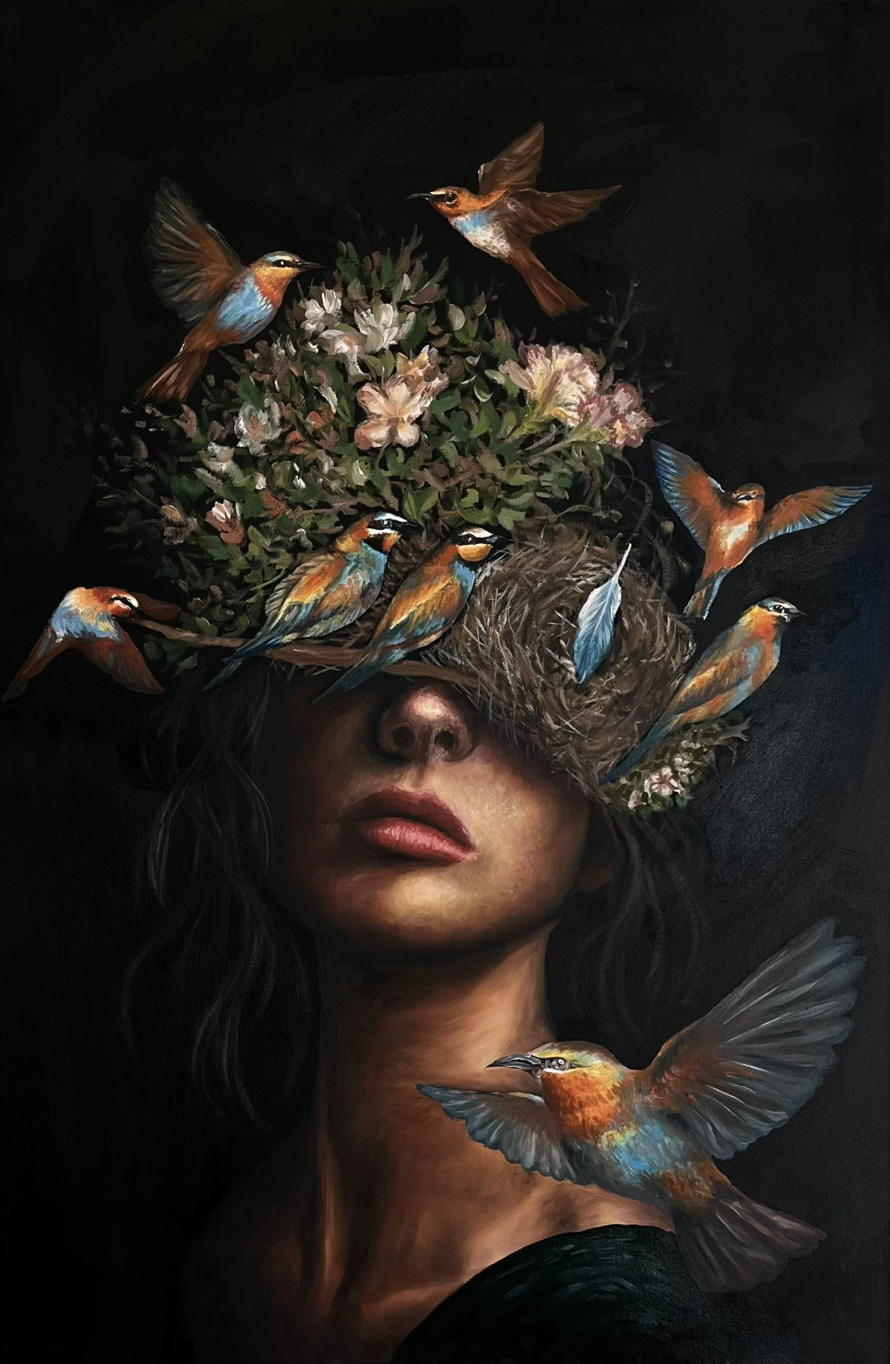 Trinity Peirson-Harrrop - "Where Curiosity Nests" - Oil on Canvas - 61 x 91cm - $1,800