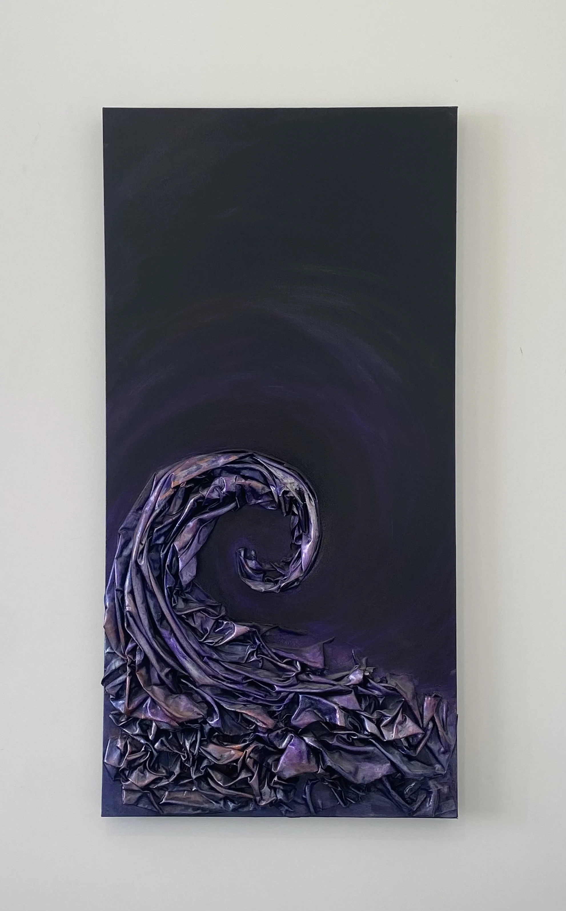 Karina Fay - "Falcons Crest " - Acrylic and Material on Canvas  - 50x100 cm - $650 