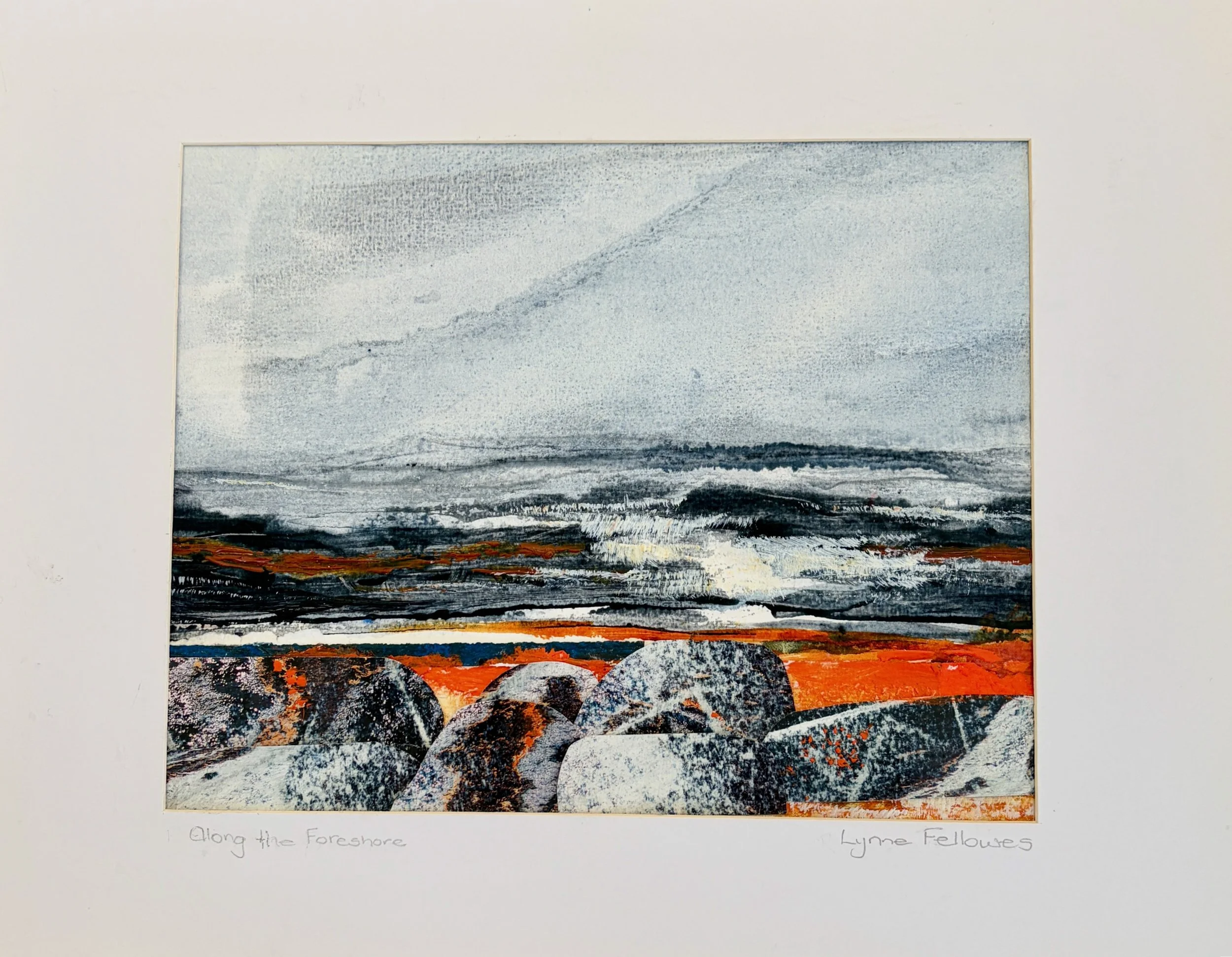 Lynne Fellowes - "Along the Foreshore" - Mixed Media - 38 x 30cm - $325