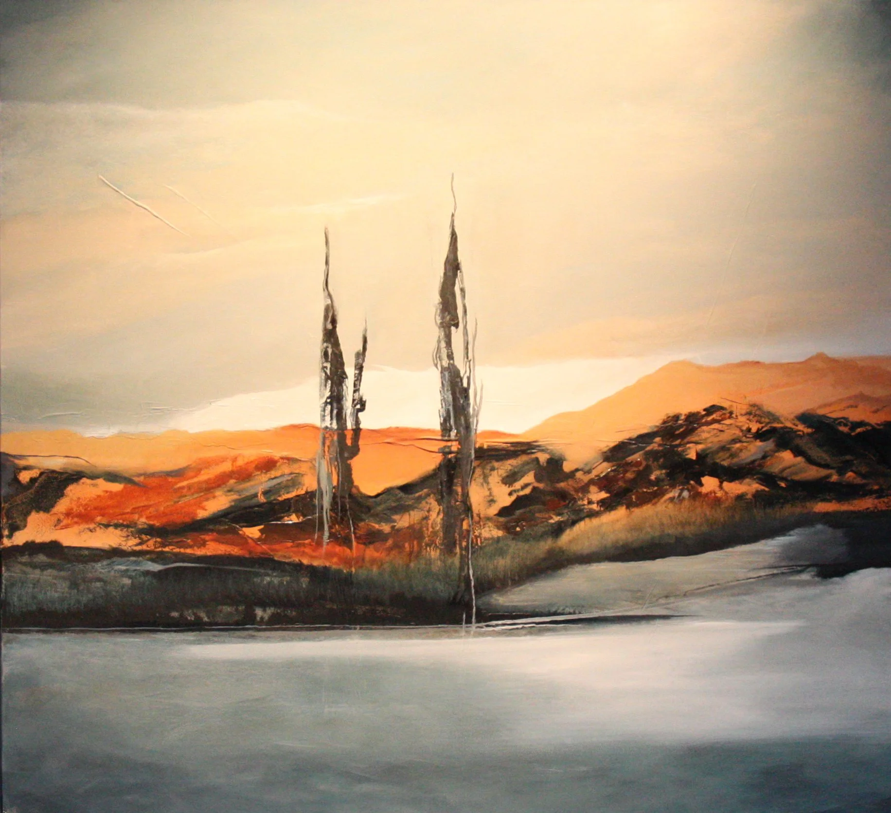 Robynne Williams - "Gold in the Hills of Bendigo" - Oil  - 75x75 cm -  $1550