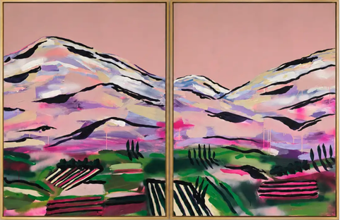Olivia Wensley - "Rosé Country" - Acrylic, spray paint - 122 x 184 cm - $3595