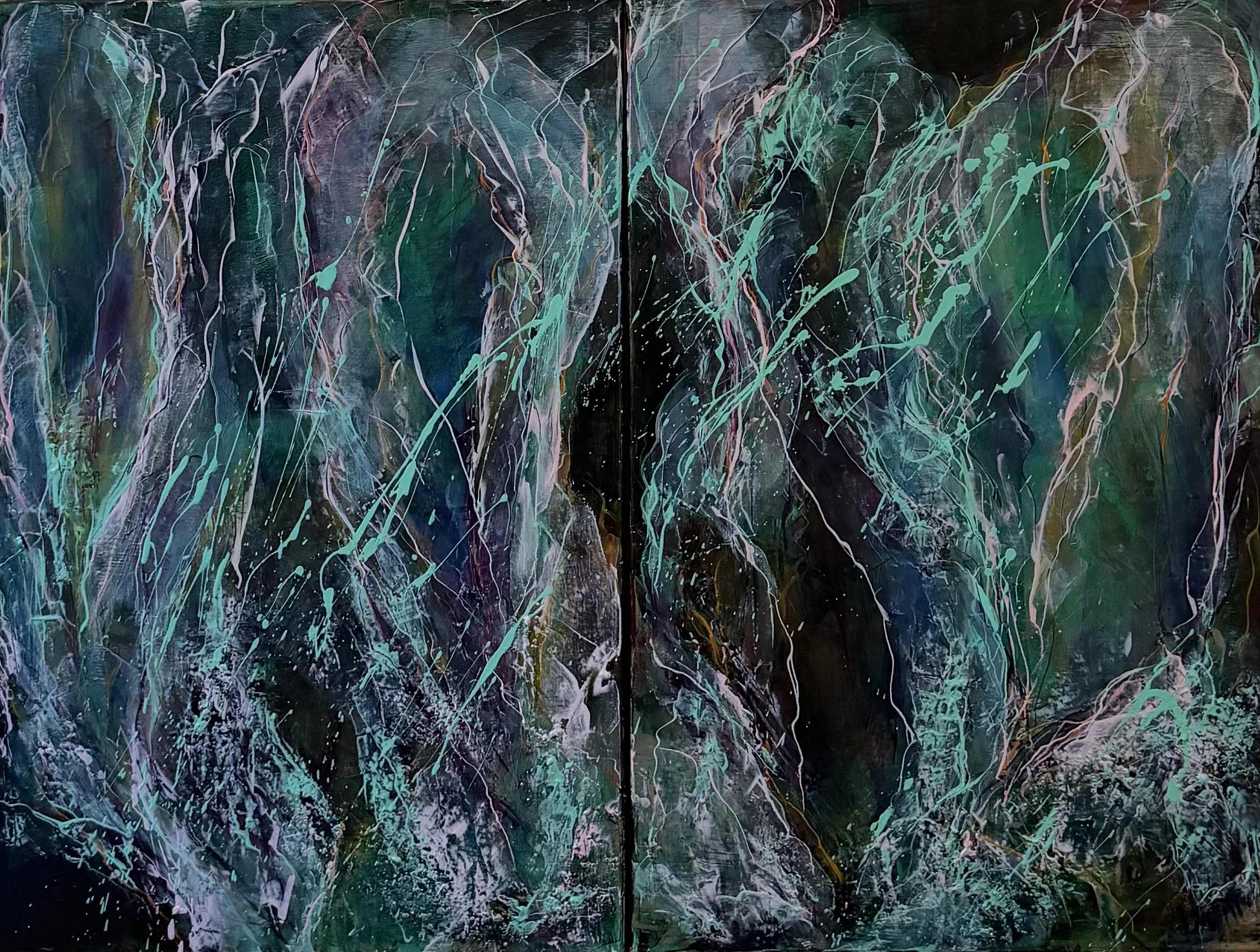 Sea Fire 1 & 2 (diptych)
