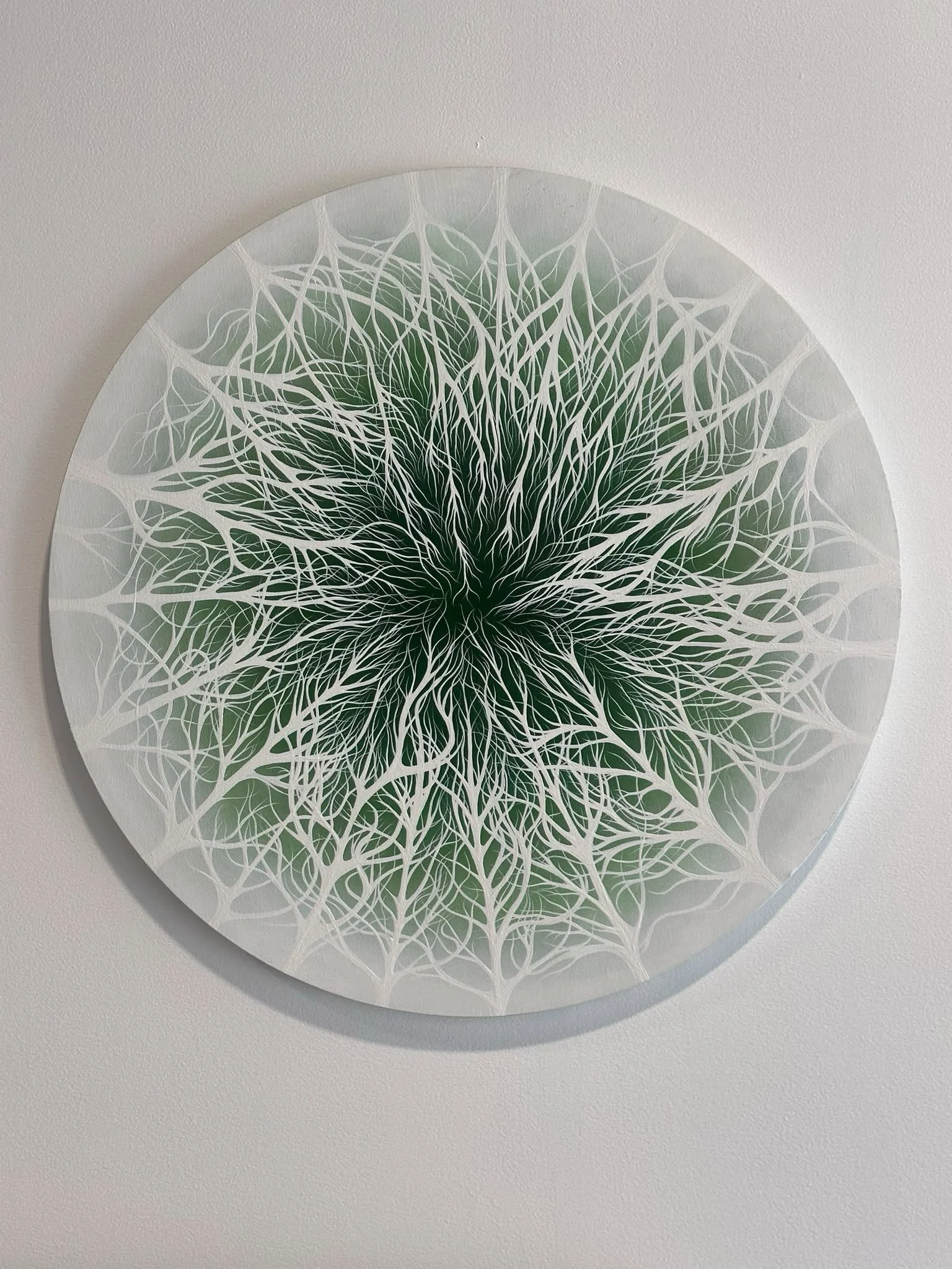 Gabrielle Coppola - "Green Purkinje" - Oil on Canvas - 50cm x 50cm - $1100