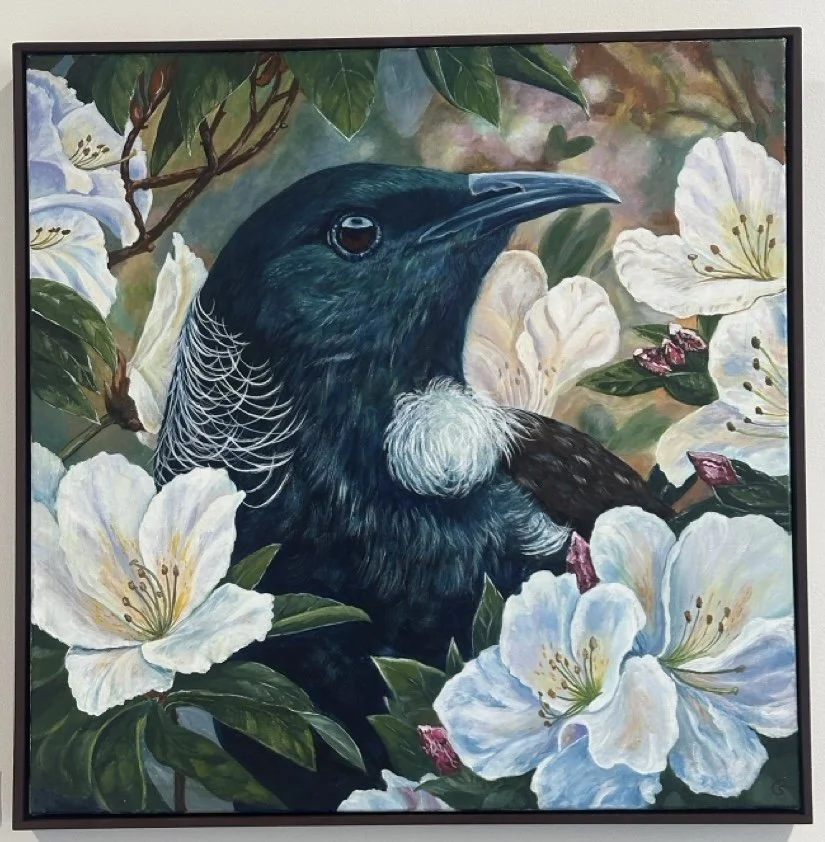 Sonja Carnier - "Tui " - Acrylic on canvas - 67cm x 67cm - $2200