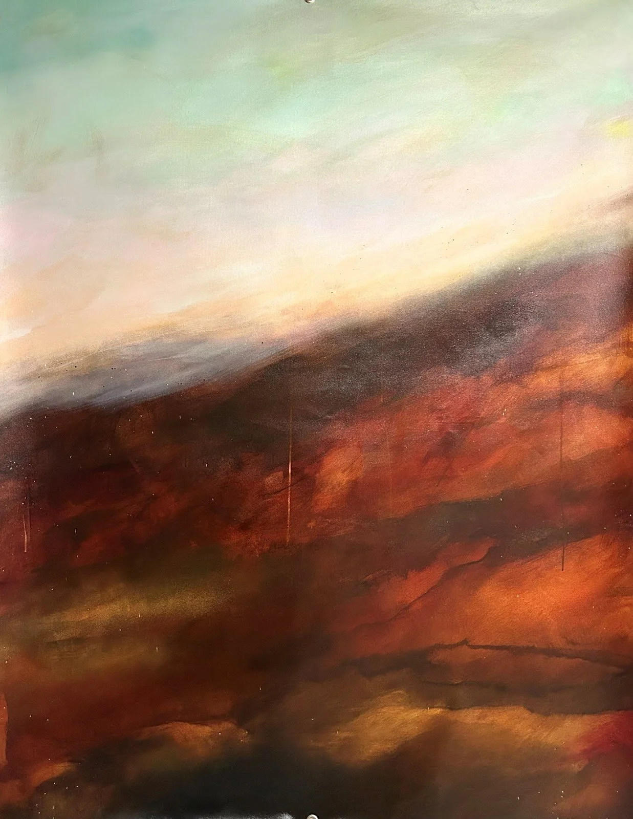 Andy Cammell - "A Remarkable Light" - Acrylic and spray paint on canvas  - 156cm x 120cm - $1650