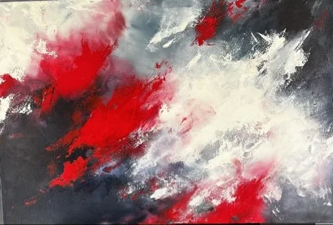 Maria Shelkovaia - "Rage" - acrylic, glass varnish, canvas   - 61x91,3 x3  - $790