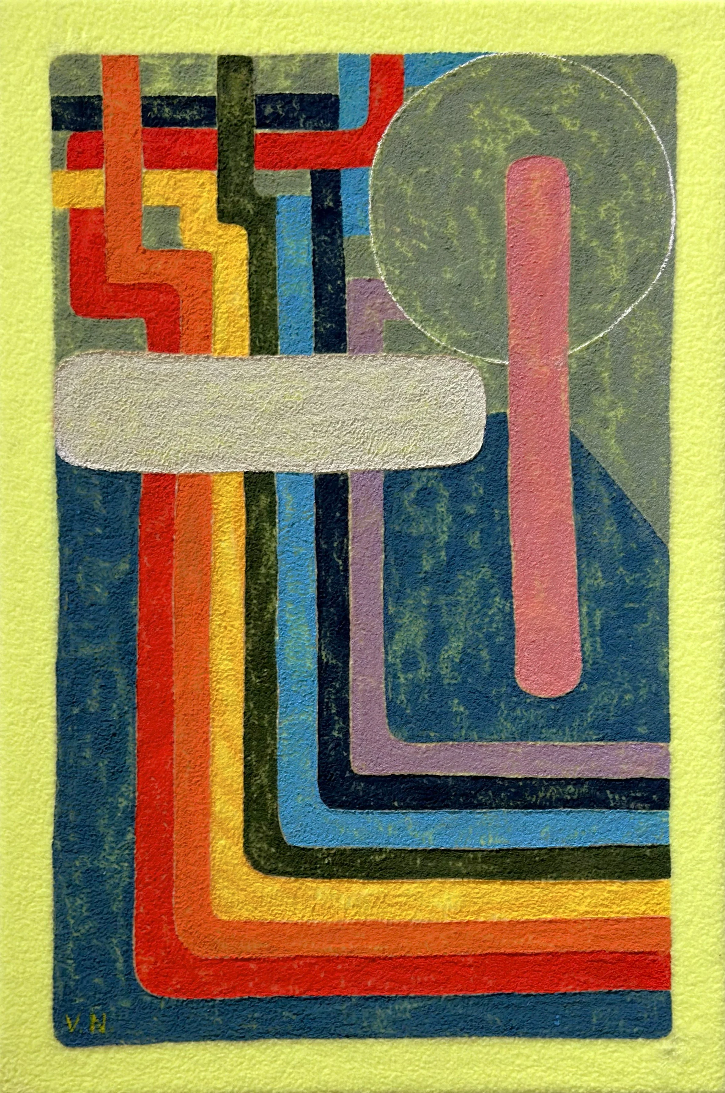 Victoria Naboka - "Upward Roots" - Acrylic, fleece on canvas   - 40 x 60 cm - $380