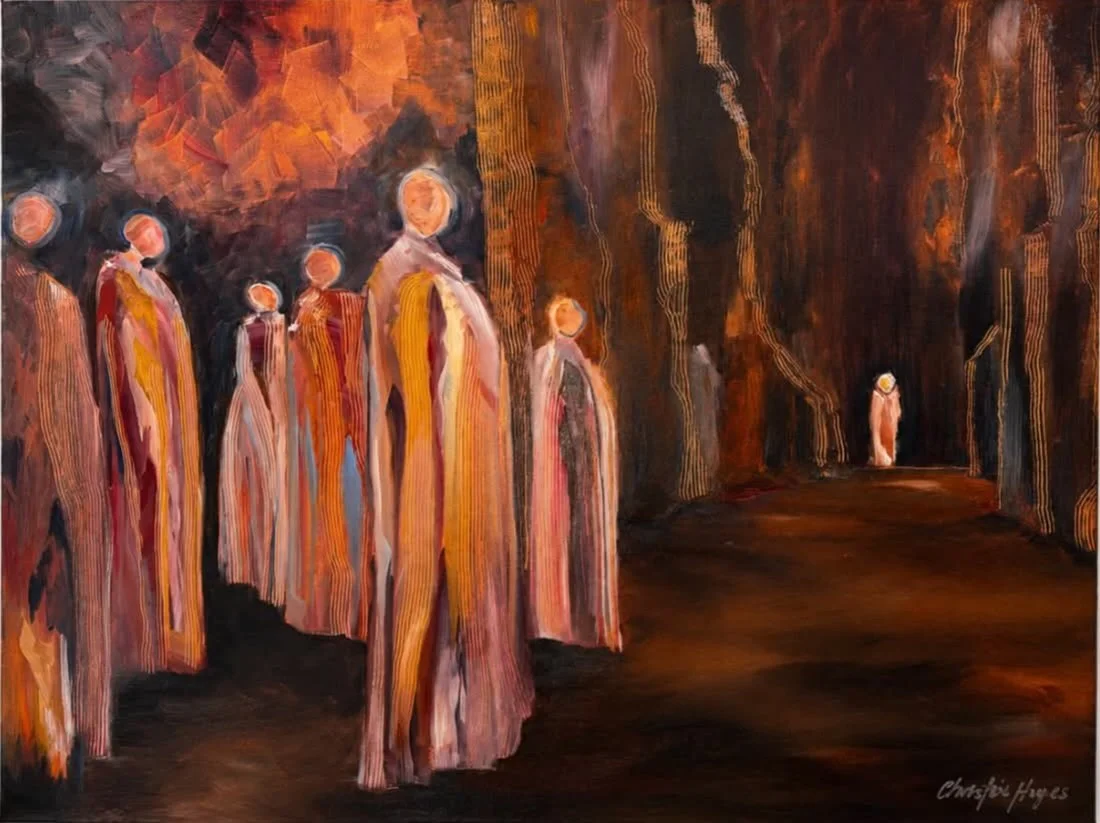 Christine Hayes - "Te Tomokanga (The Threshold)" - Oil on canvas  - 61cm x 91cm  - $2500