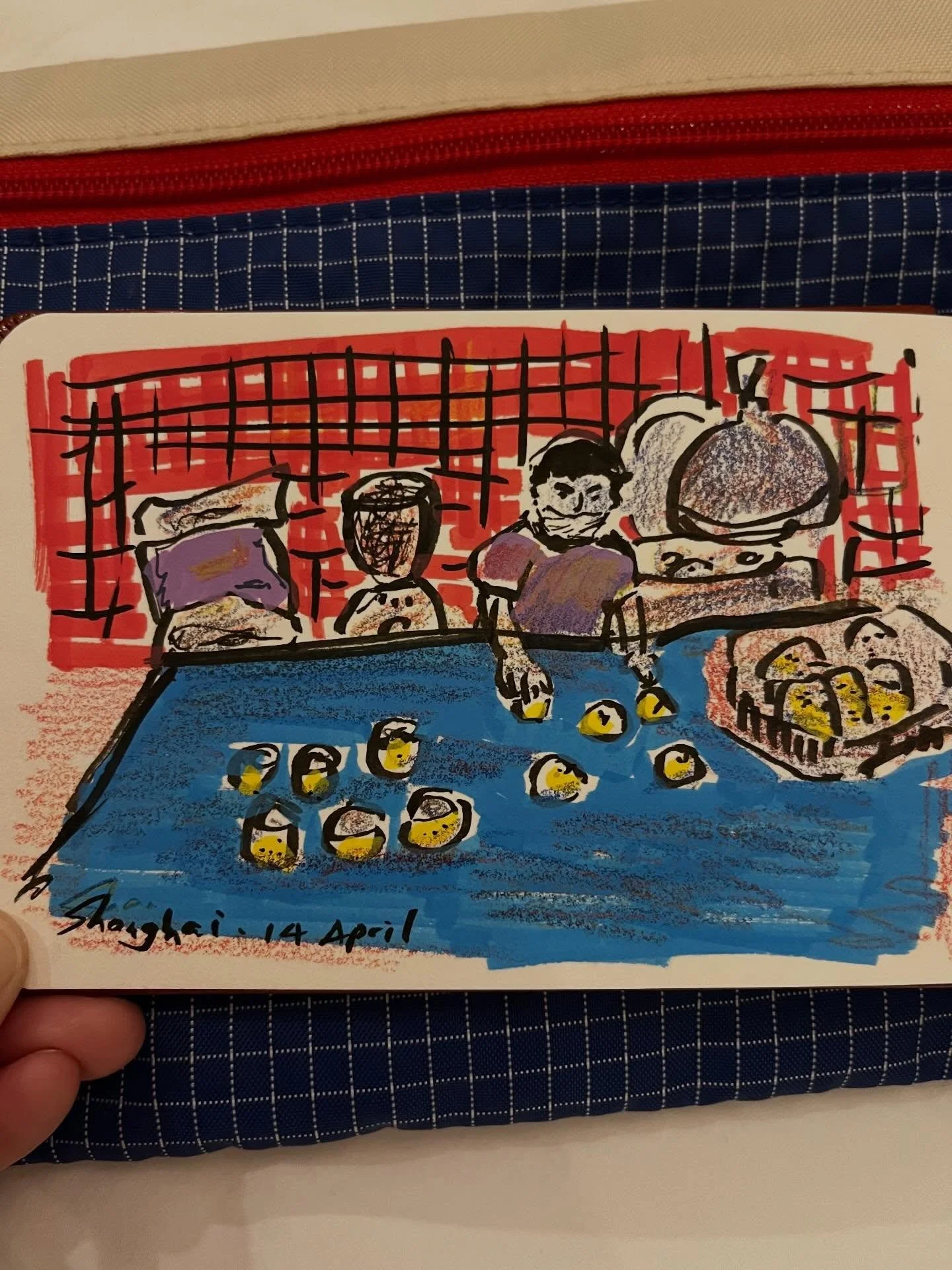 Stumbled upon a local food stall market in suburban Shanghai. These delicious shallow fried pork and leek buns were so good! Fresh, steaming hot, crispy outside, pillowy and fragrant filling inside. Yum! 🥟😋

#travelsketches #urbansketching #asianar