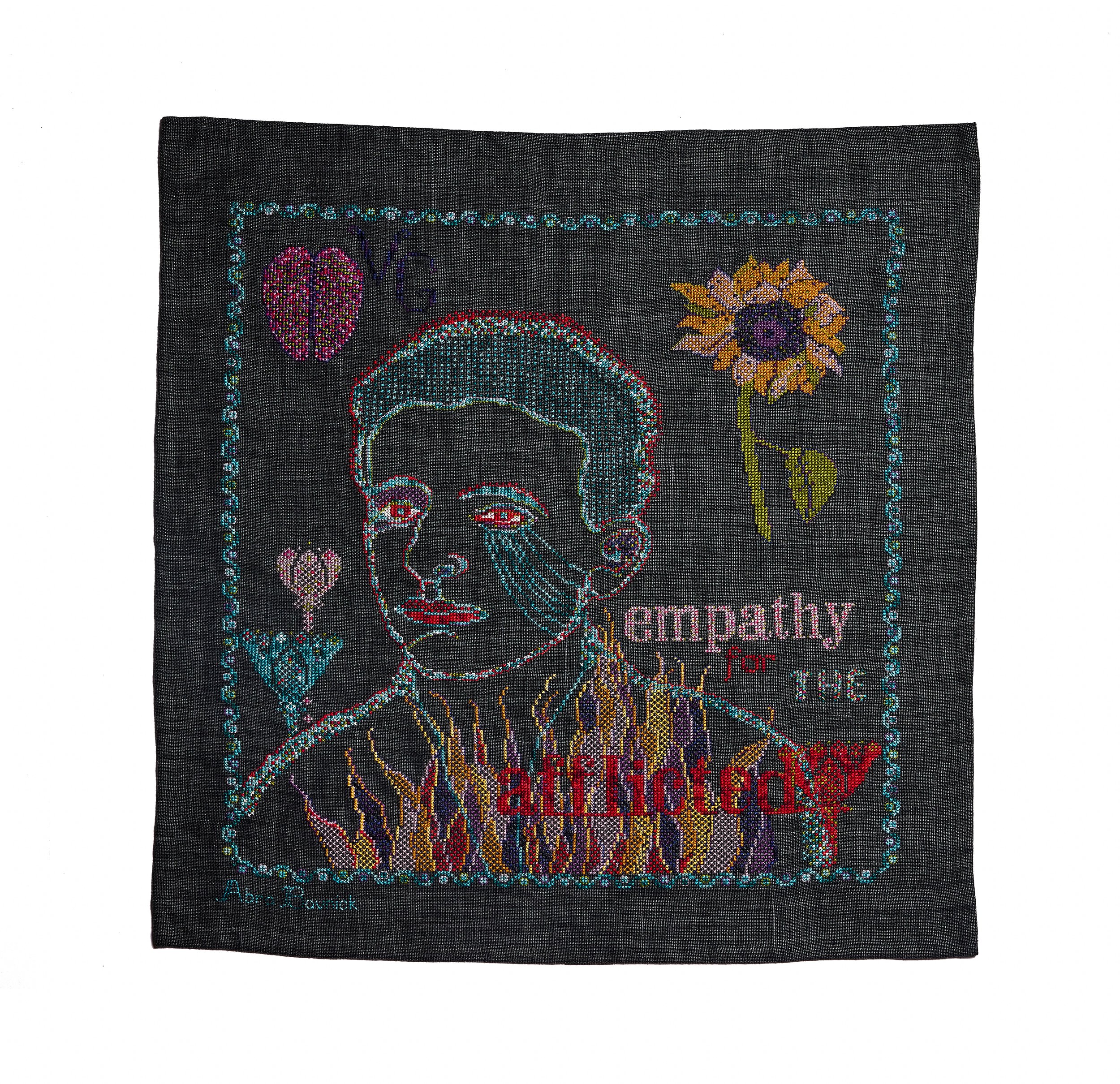 Abra Bavnick, Empathy. crossstitch_30.5x30.75"