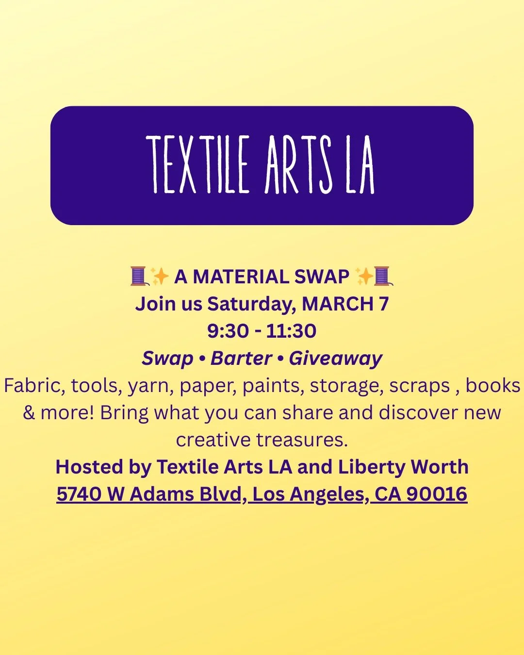 Material Swap on March 7, 2026