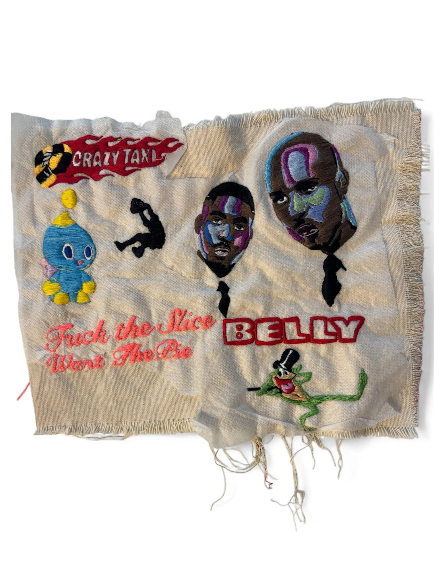 Sheila Hercules, NAS’ 2nd Childhood, embroidery, 8x10"