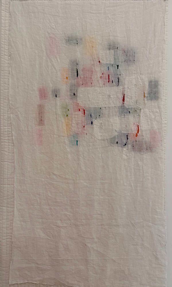 Melanie McFarland, Soul Window, linen cotton quilt, 40x22"
