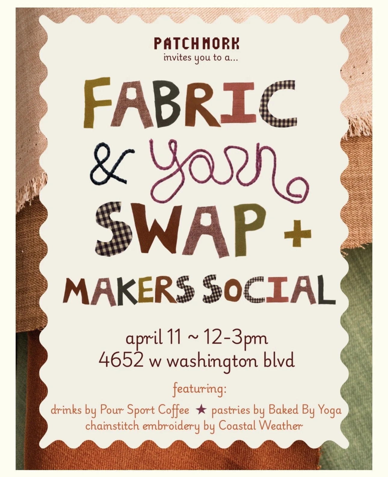Fabric & Yarn Swap + Makers Social!