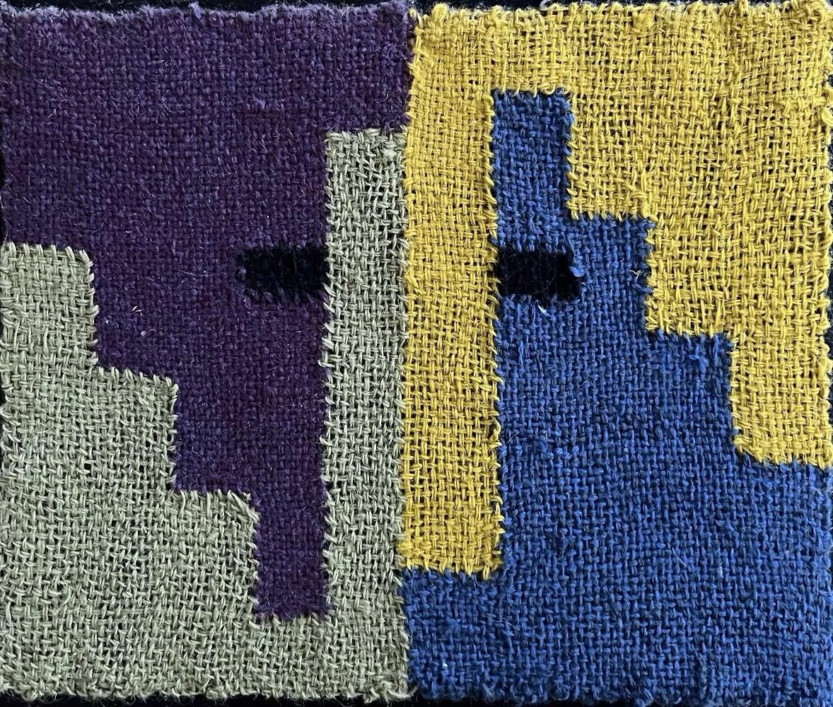 Lizou Fenyvesi, Eye to Eye, weaving, 8x10"