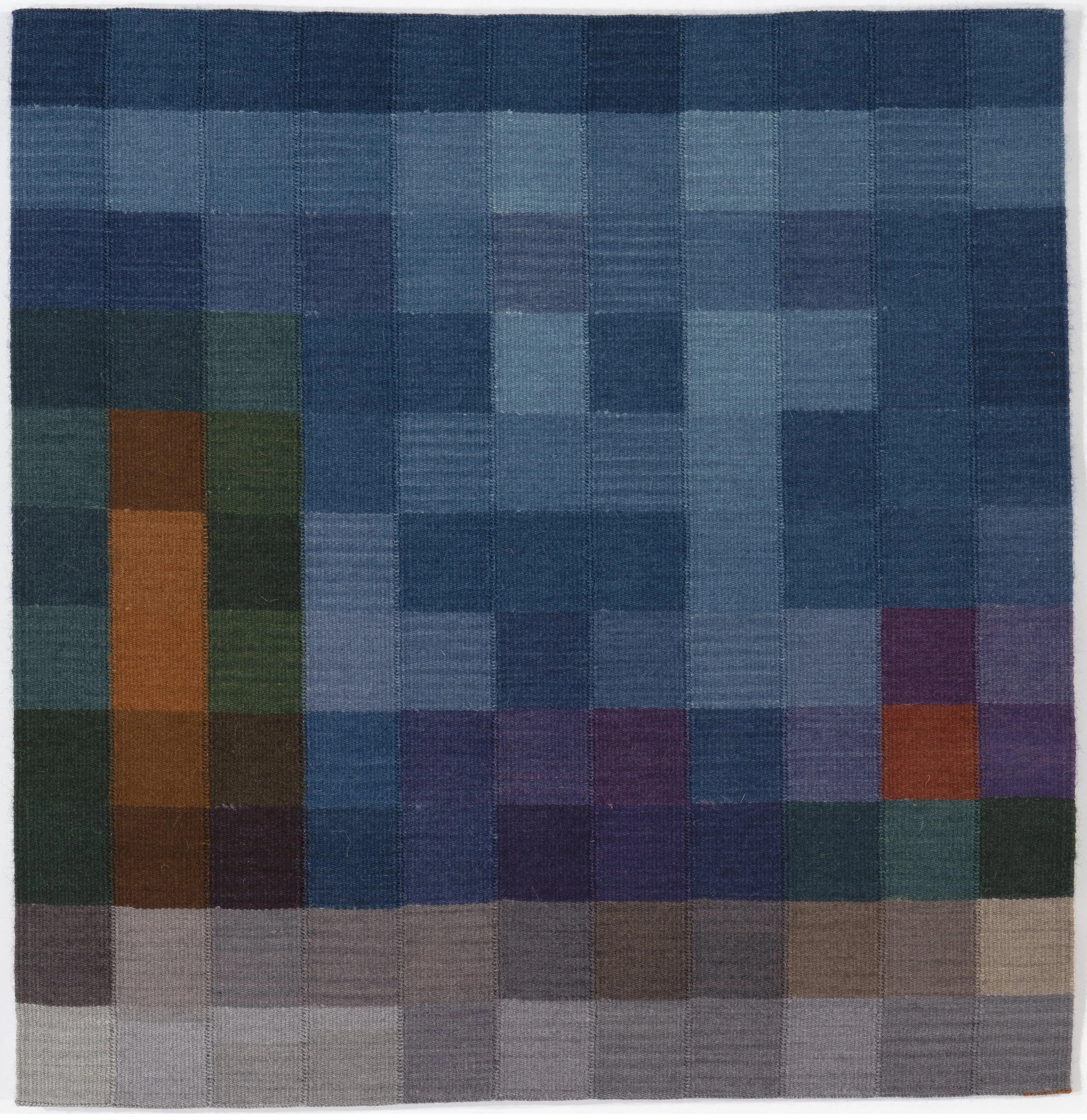 Michael Rohde, Xólotl Blue, tapestry, 24x24"