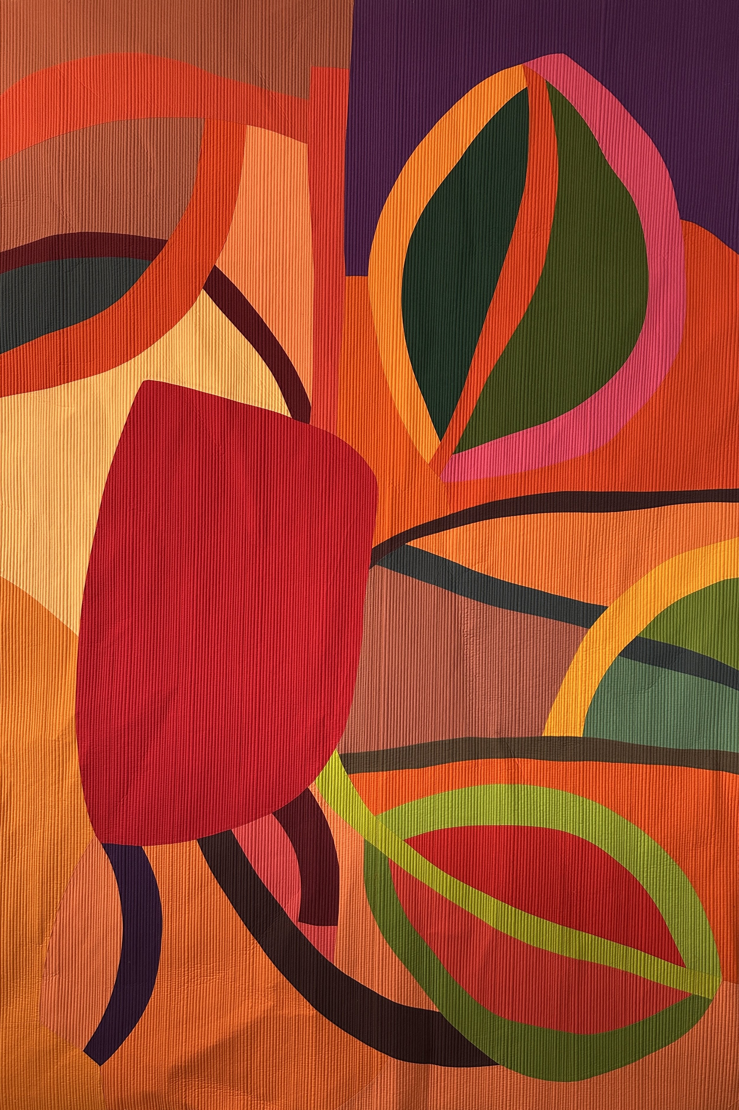 Barbara Danzi, Heatwave, cotton quilt, 78x51"