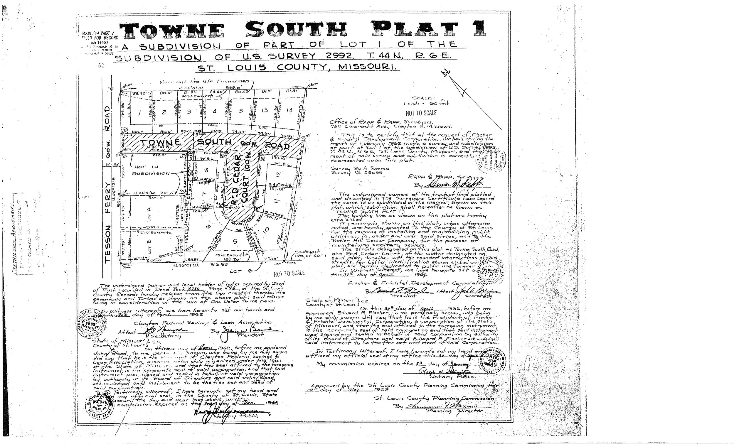 Plat 1 of Towne South